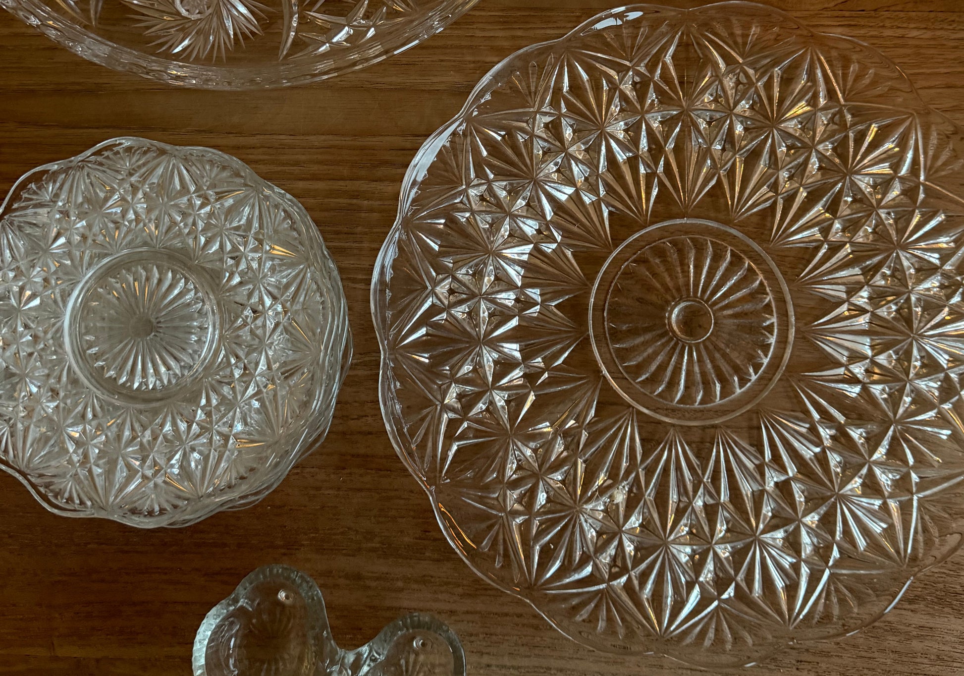 Glazen gebaksset 7 delig