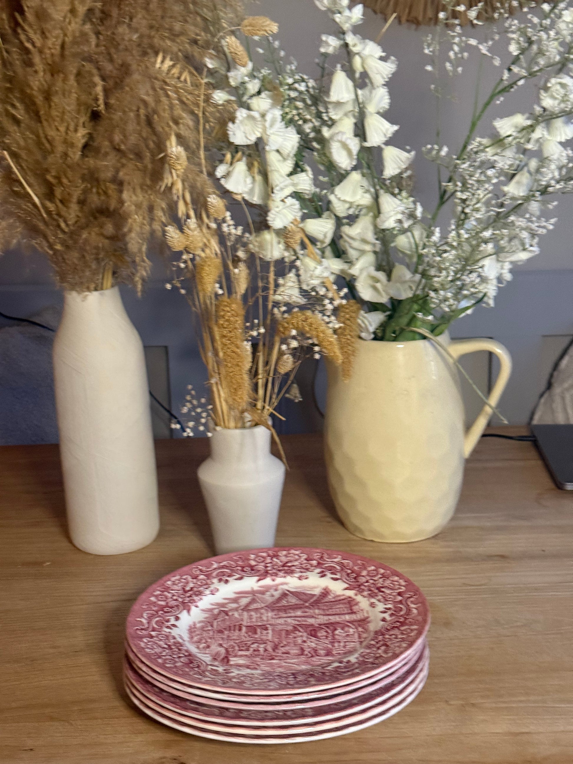 Royal Turdor borden roze “17th century England”  (6st.)