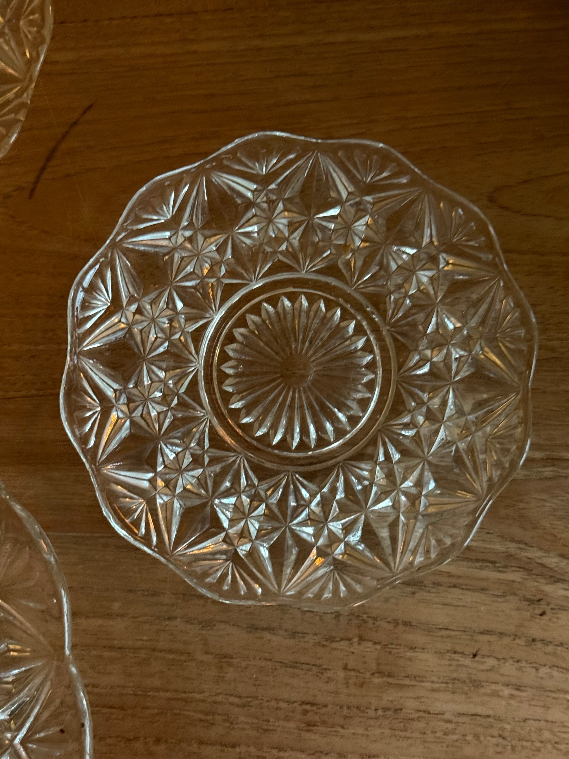 Glazen gebaksset 7 delig