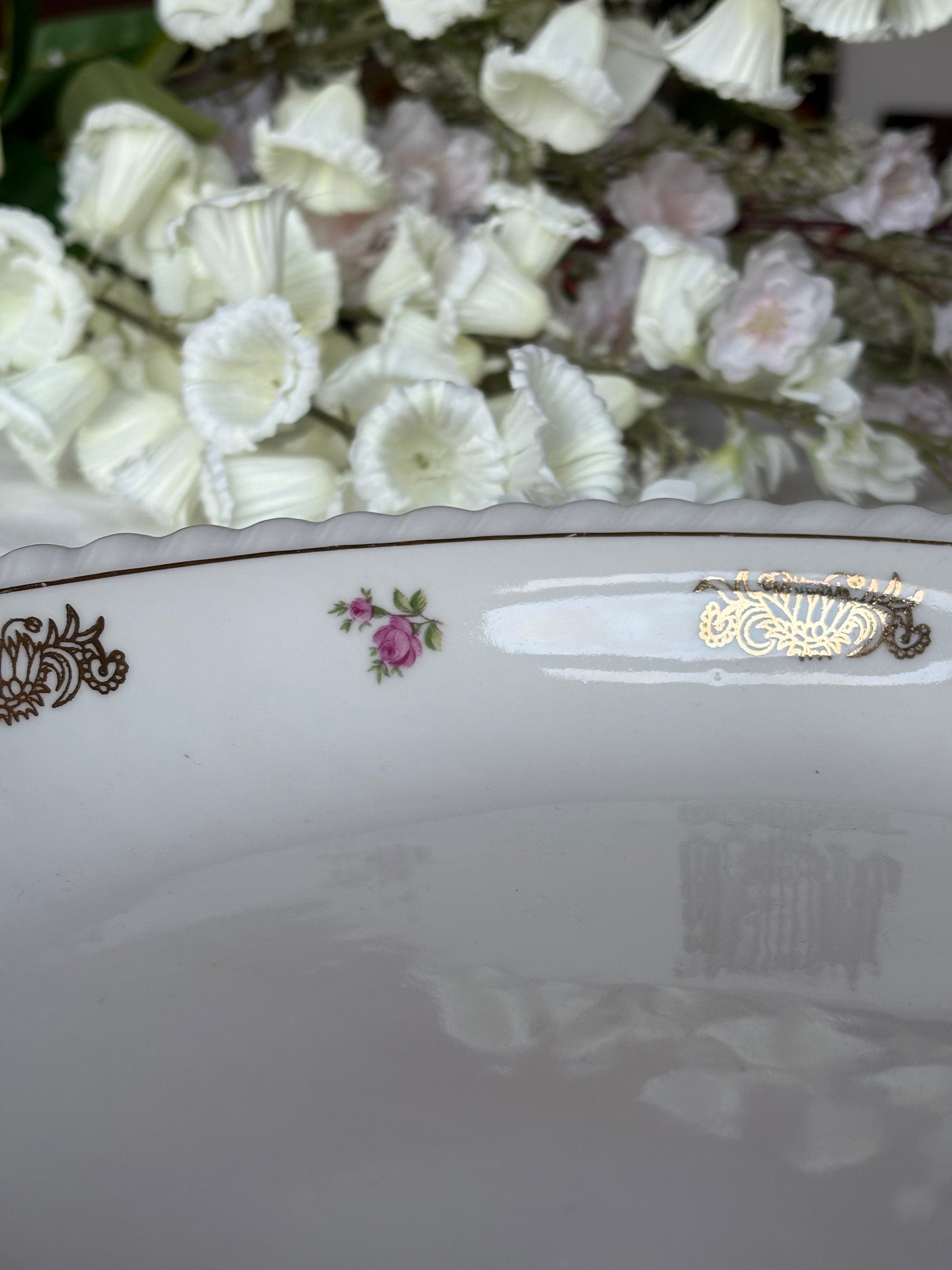 Roze rozen schalen set (& gratis thee pot)