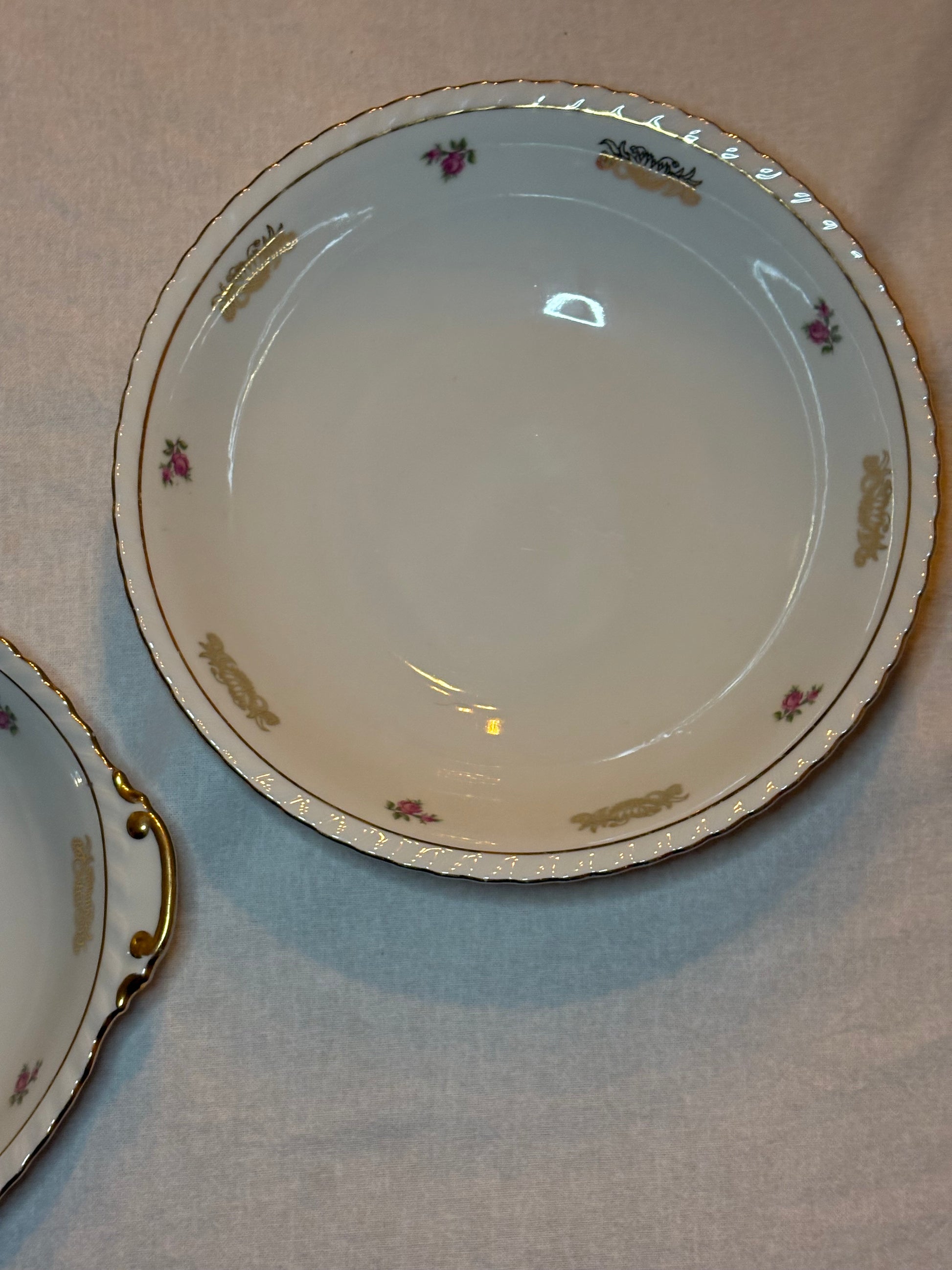 Roze rozen schalen set (& gratis thee pot)