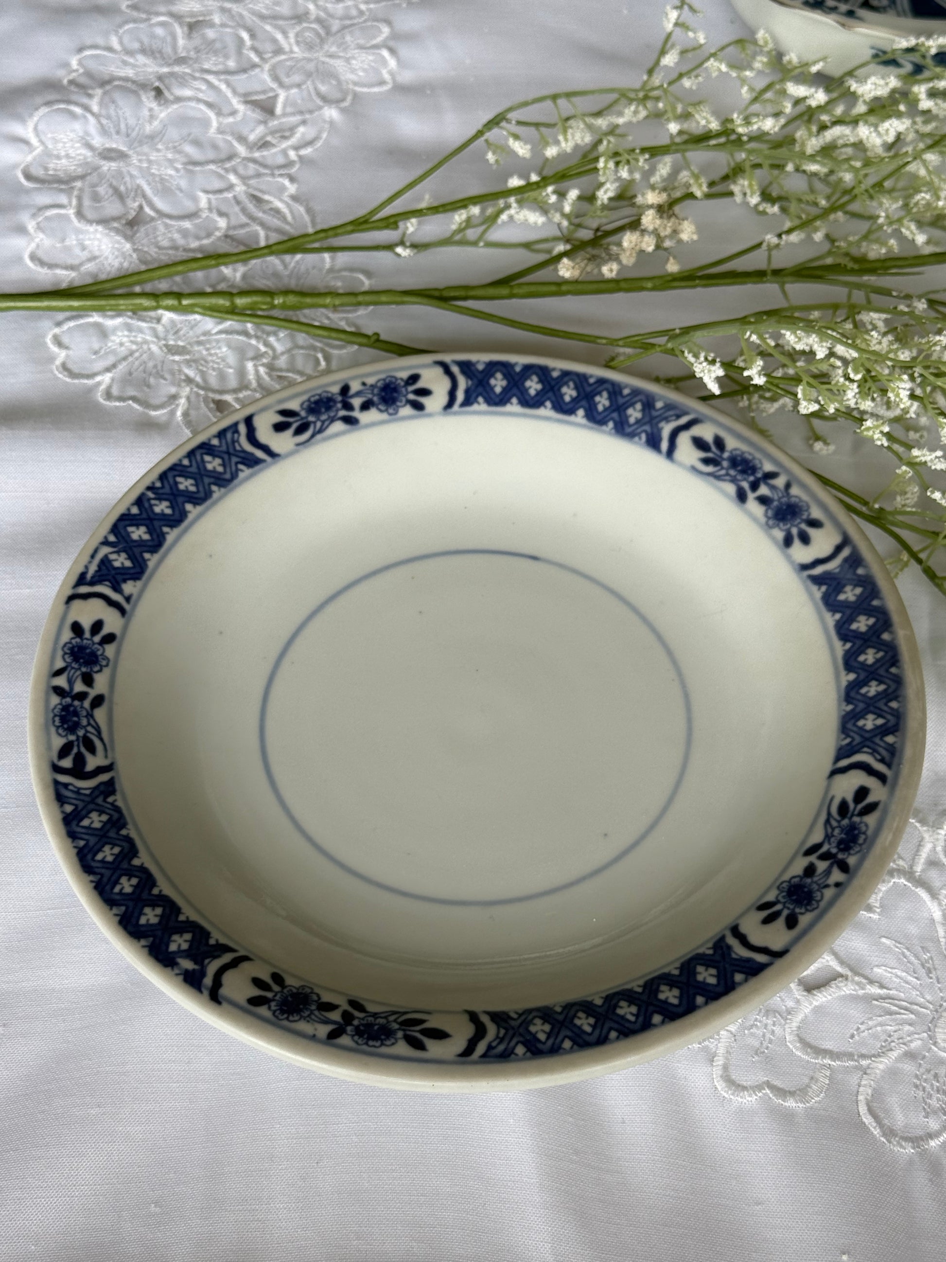 bloemen bord china (massief)