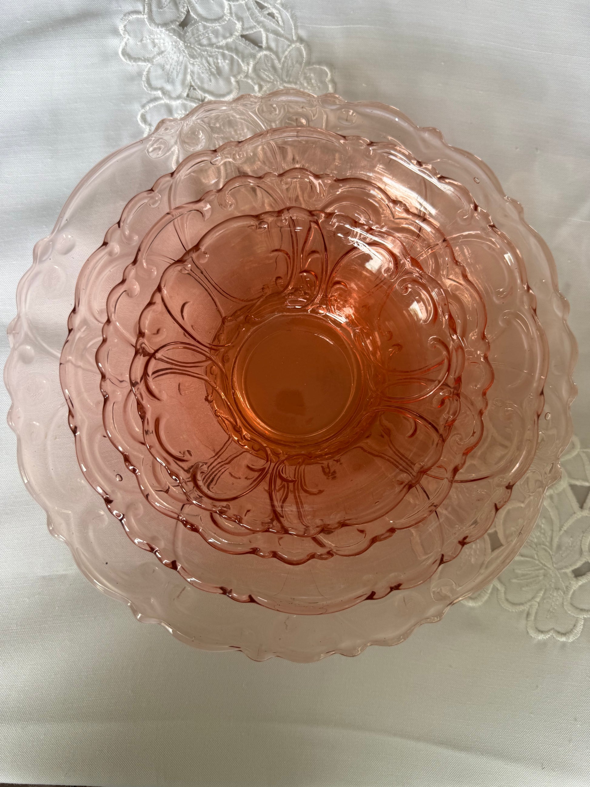 romantisch roze schaaltjes 4st.