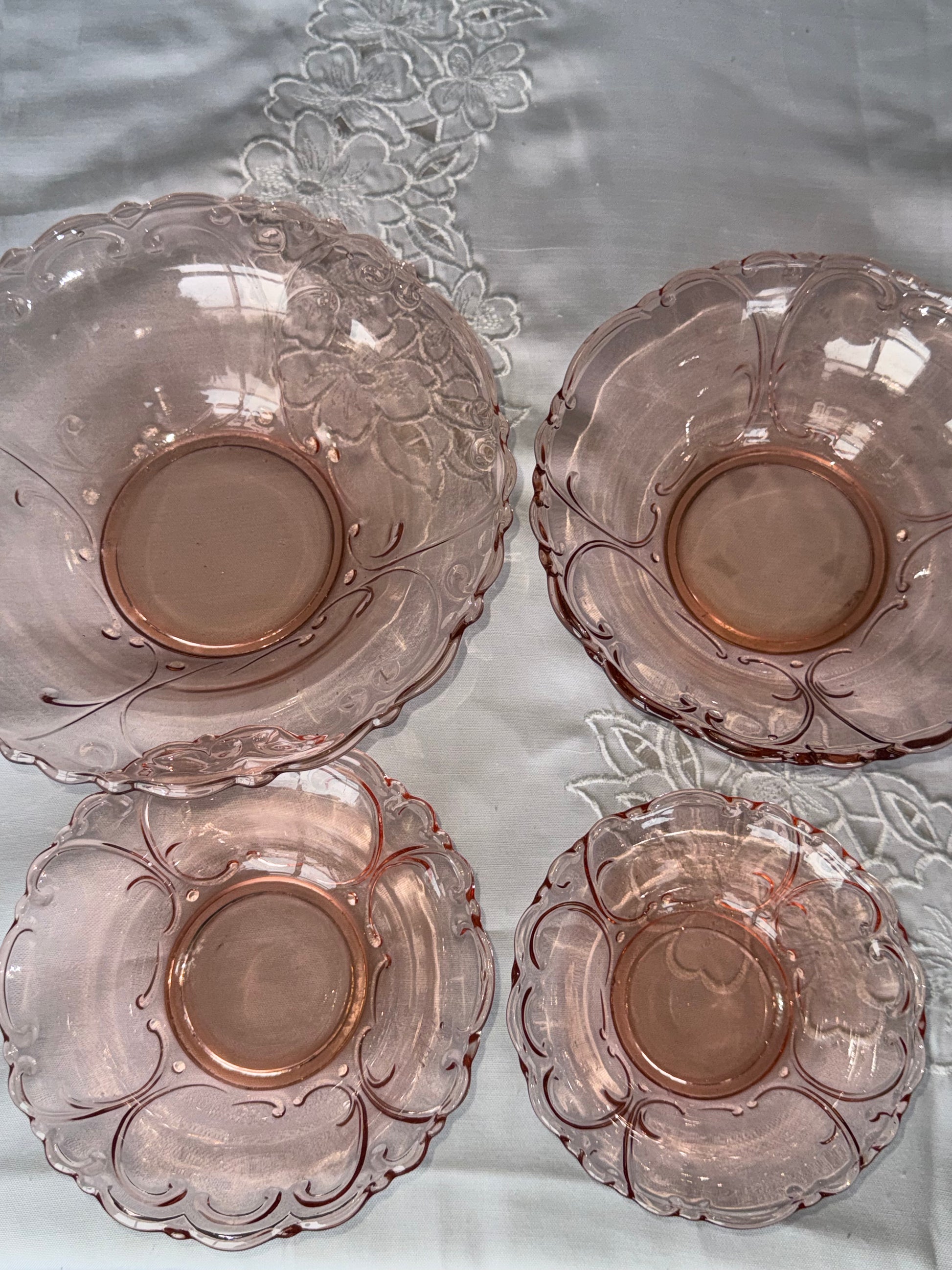 romantisch roze schaaltjes 4st.