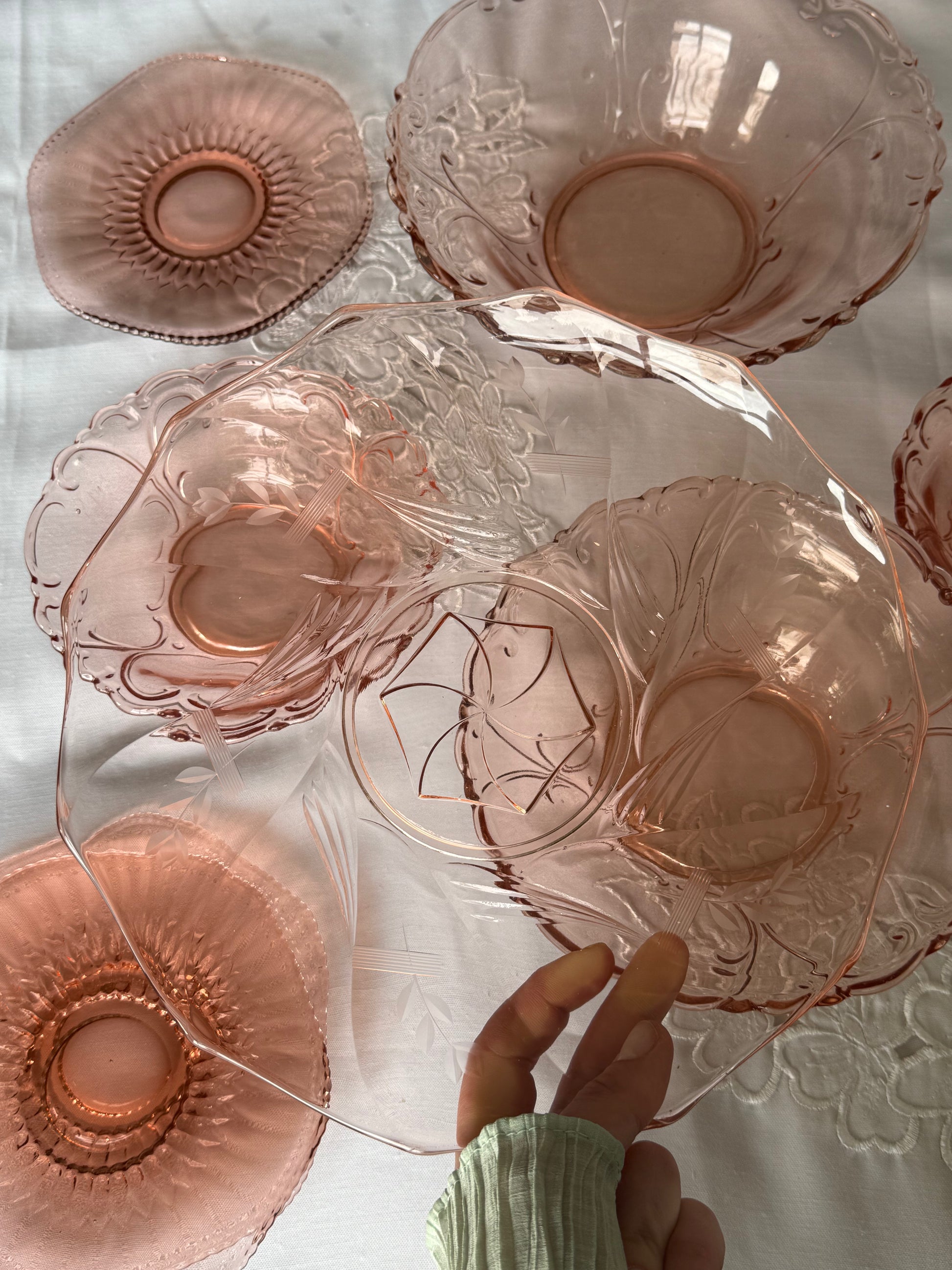 romantisch roze schaaltjes 4st.