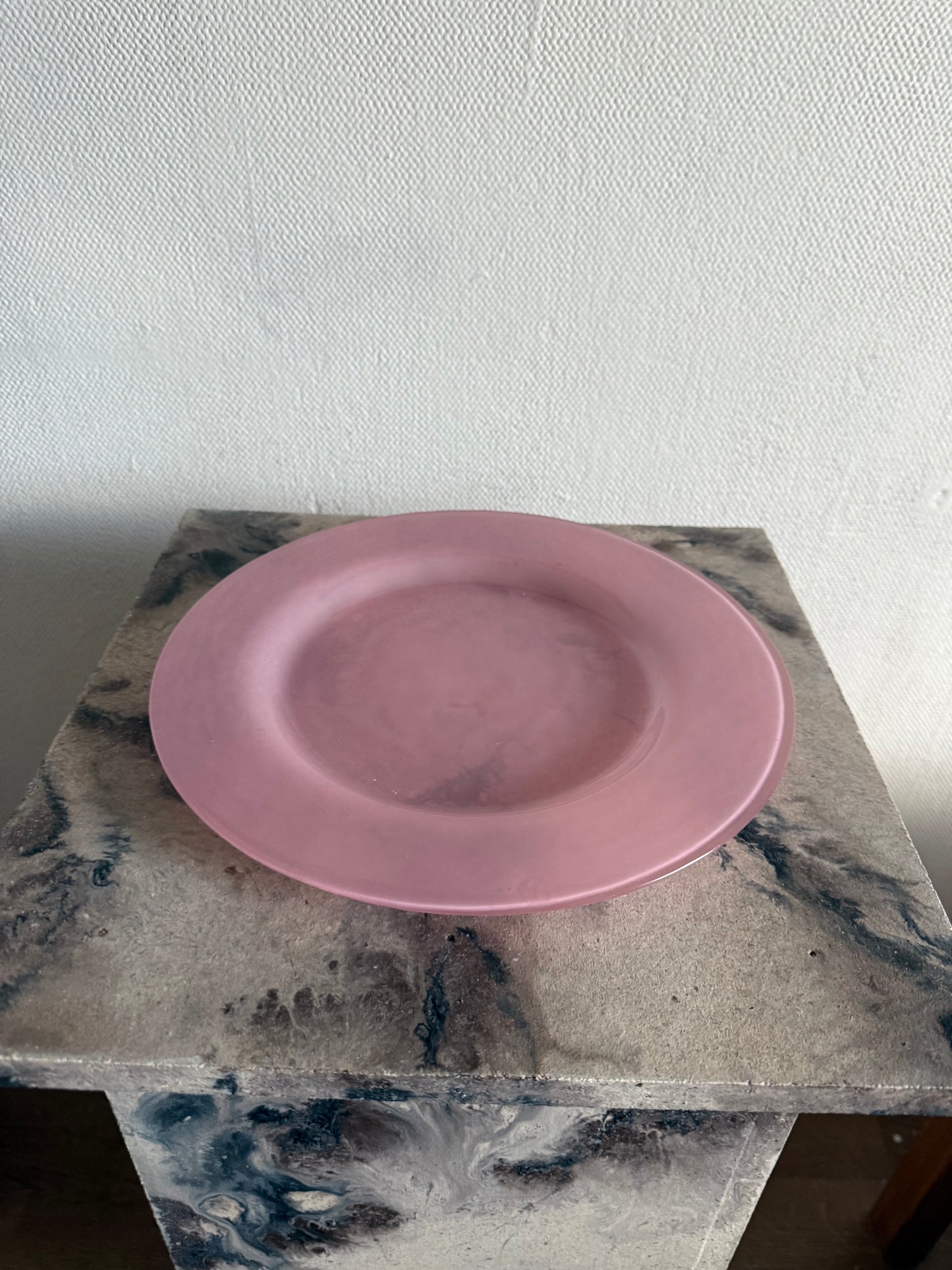 glazen onderborden roze 4 st.