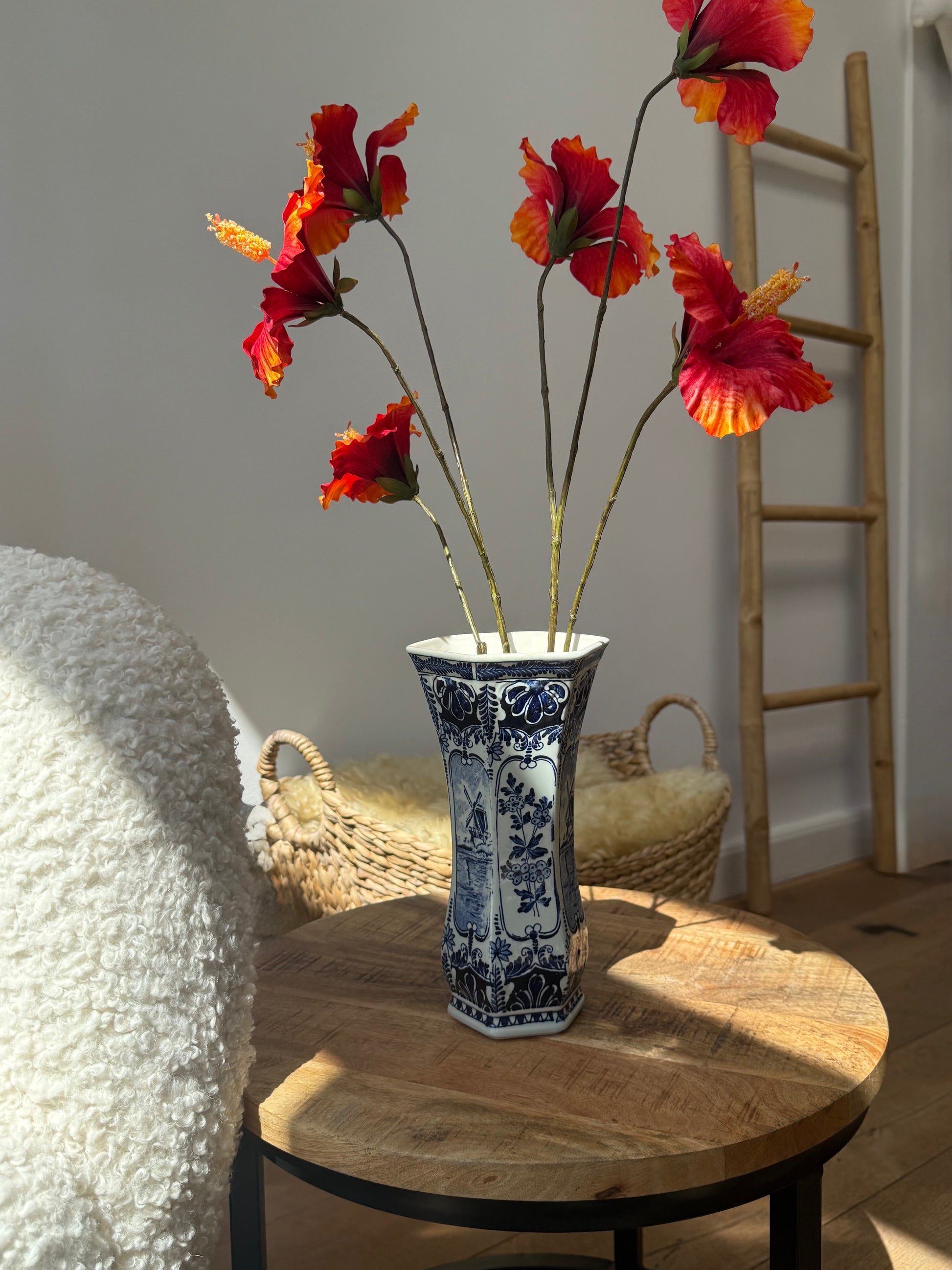 Delfst blauw x boch vaas