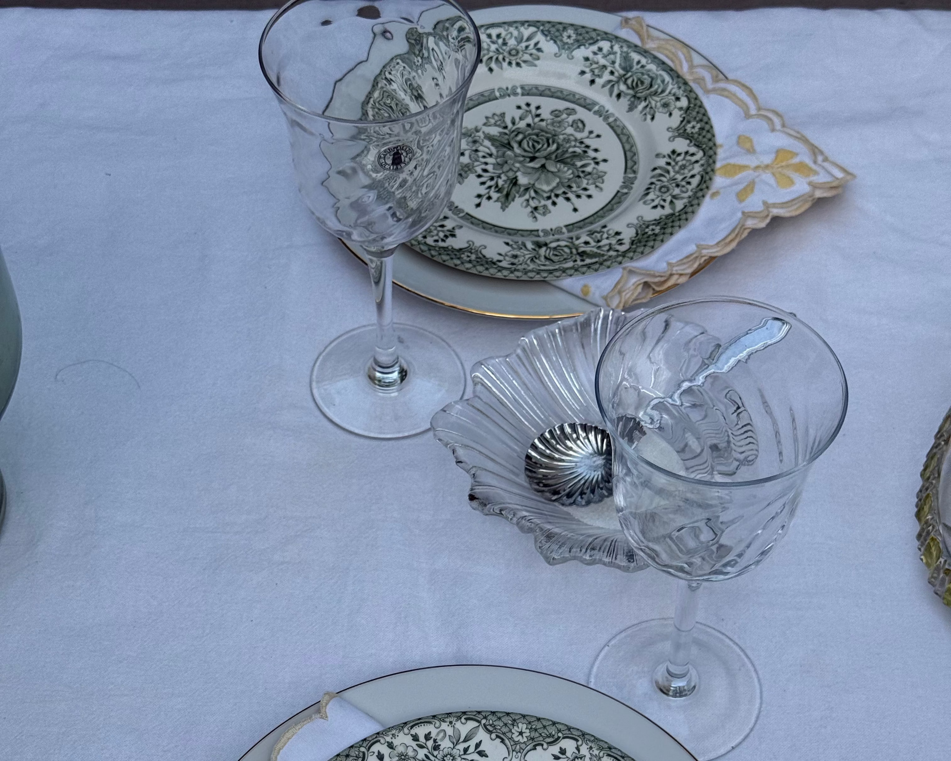 Schelp schaaltje van glas