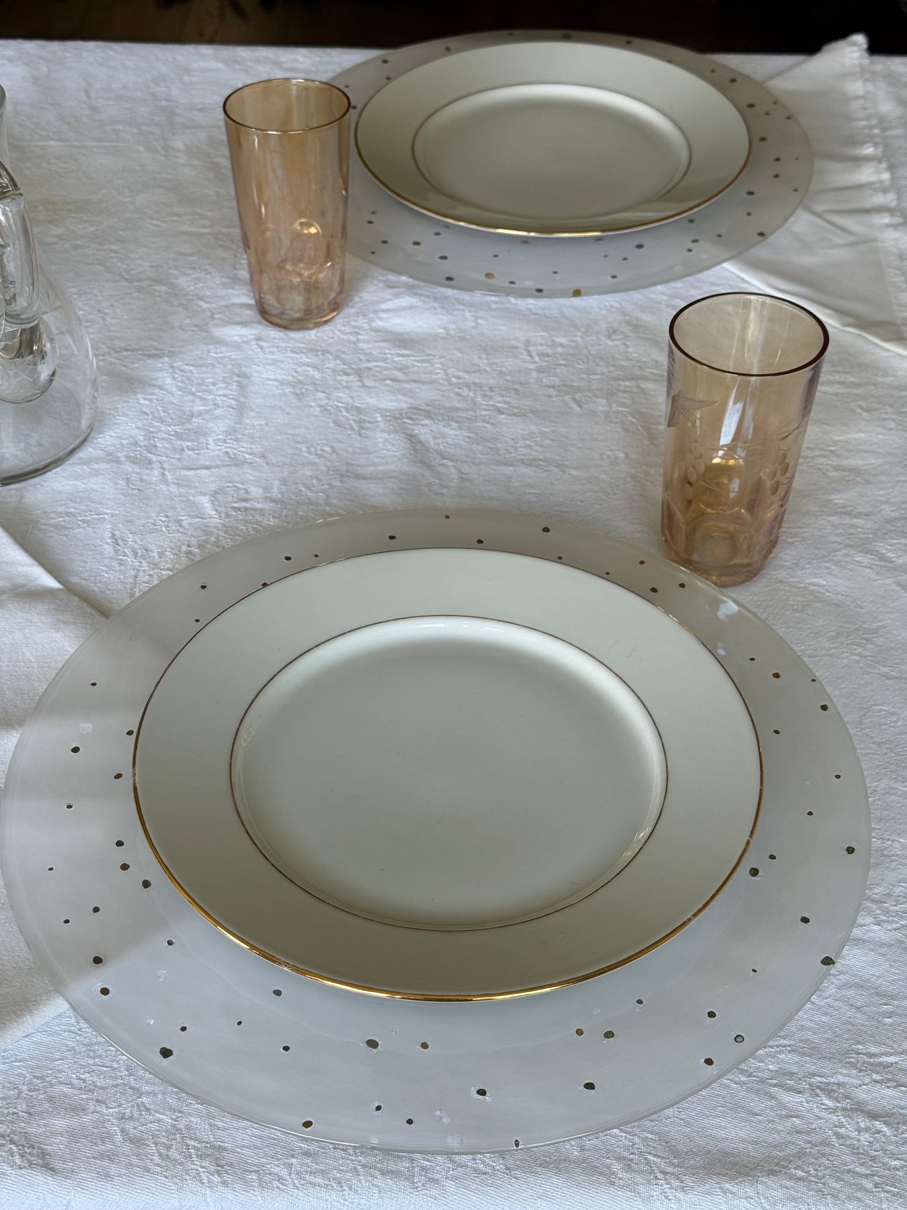 Gouden Glitter onderborden (4st)