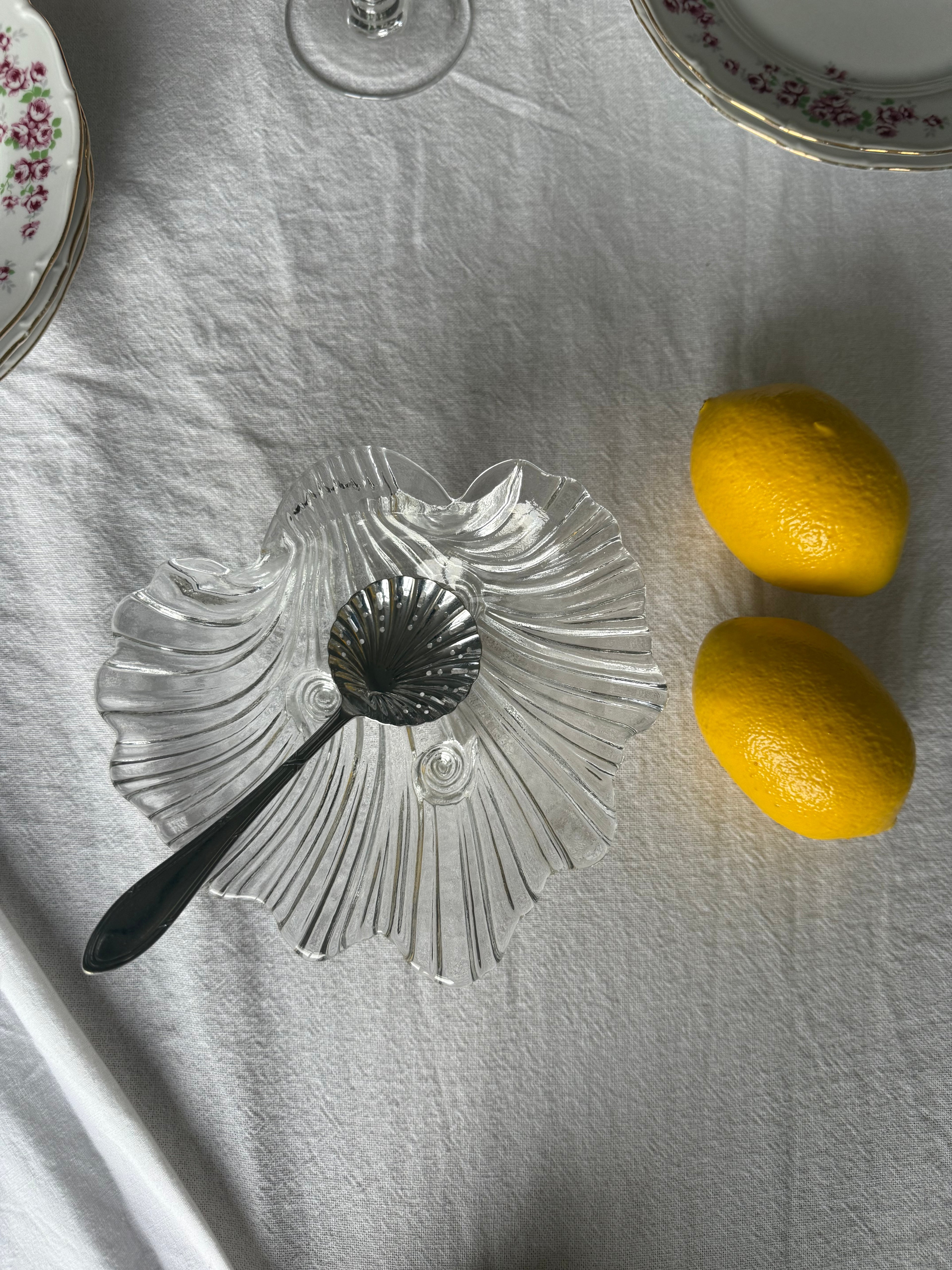 Schelp schaaltje van glas