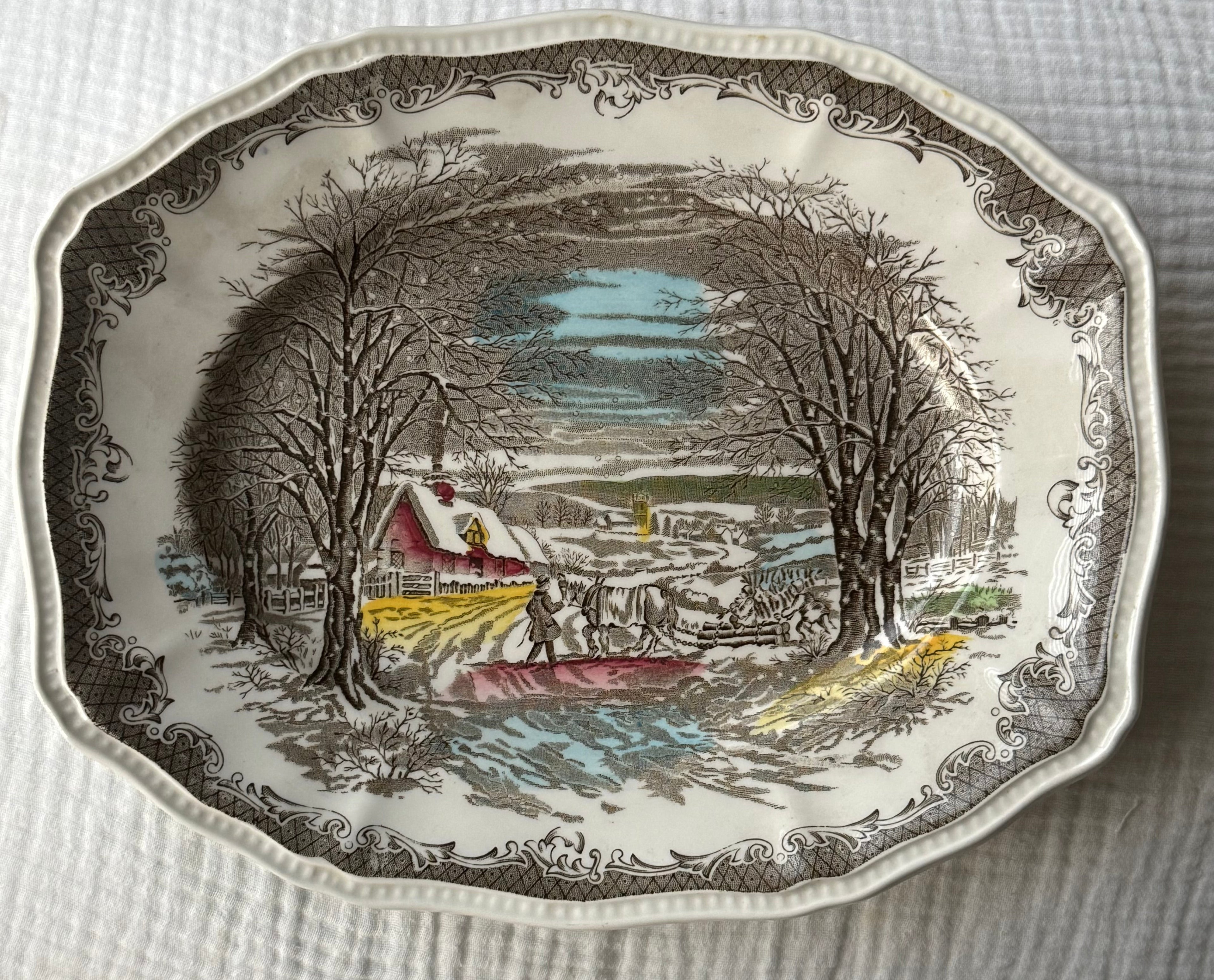 Vintage Shakespeare's Sonnetten schaal, “Anne Hathaway's Cottage” merk: Enoch Wedgwood