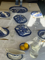 Opdek schalen met deksel. Blue Willow china” merk Baker&Co England.