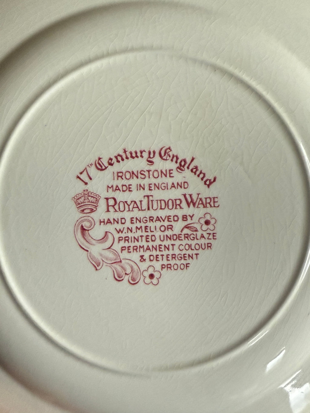 Royal Turdor borden roze “17th century England”  (6st.)