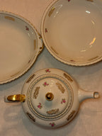Roze rozen schalen set (& gratis thee pot)
