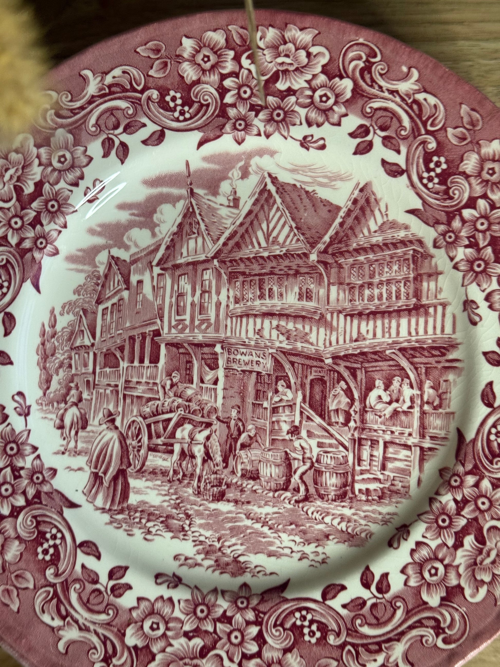 Royal Turdor borden roze “17th century England”  (6st.)