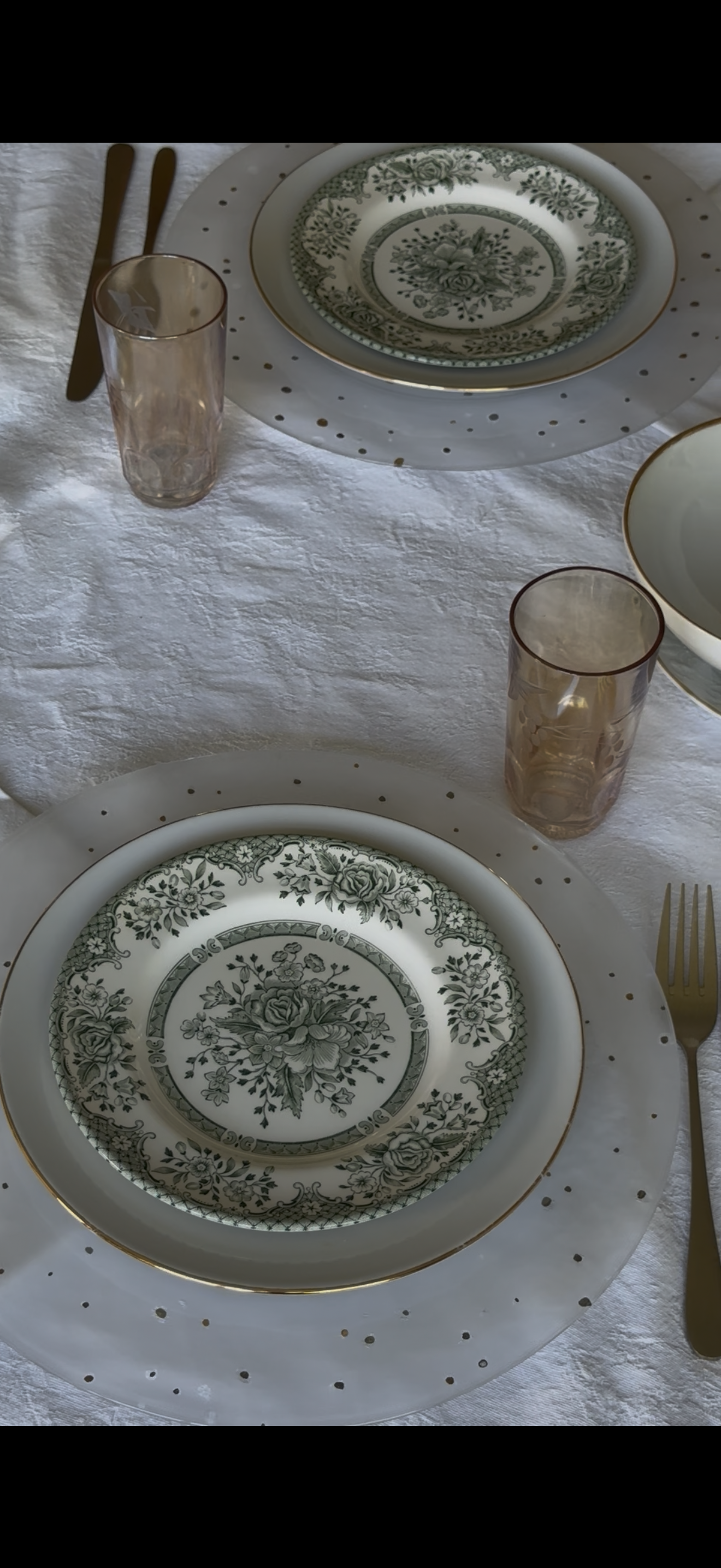 Gouden Glitter onderborden (4st)