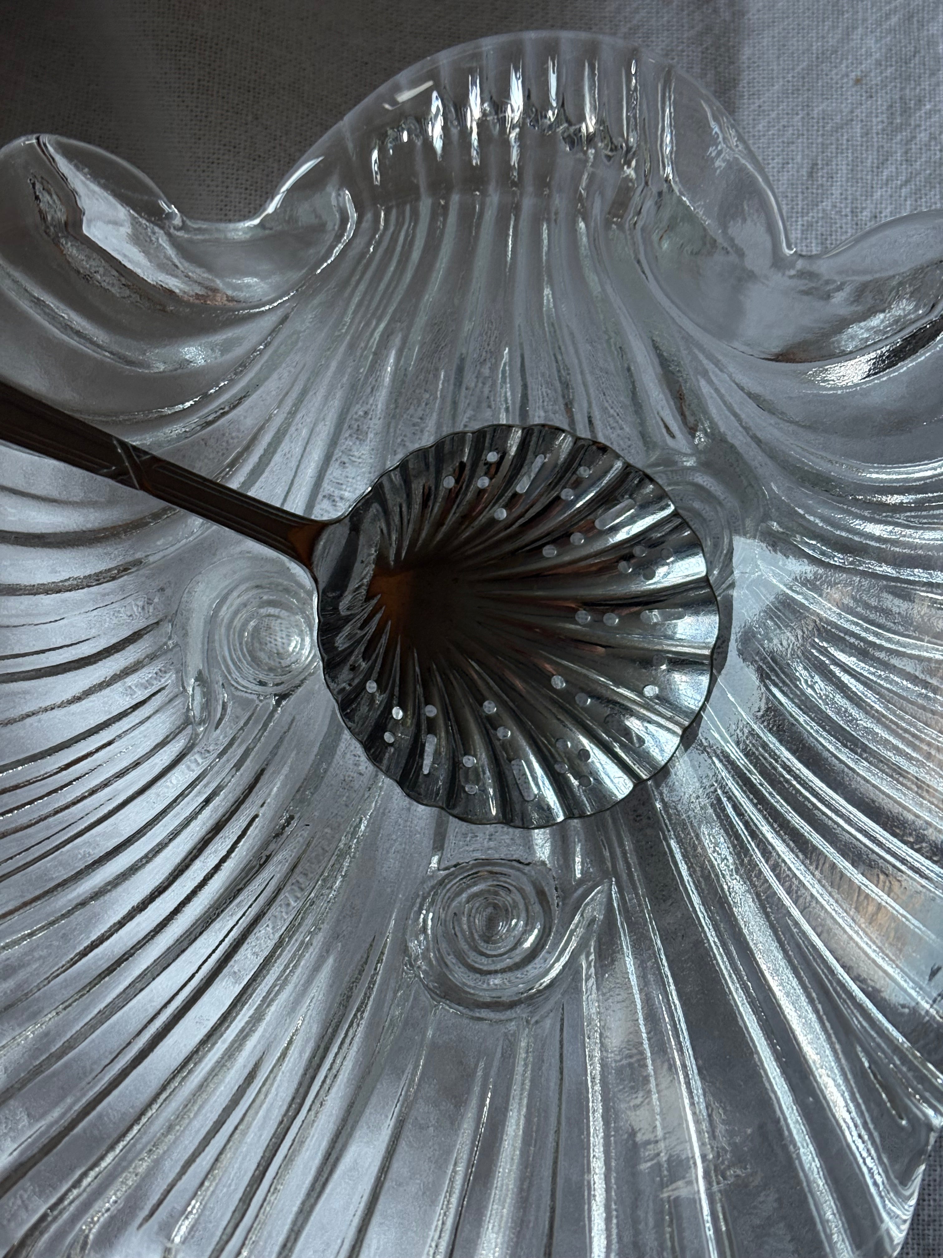 Schelp schaaltje van glas