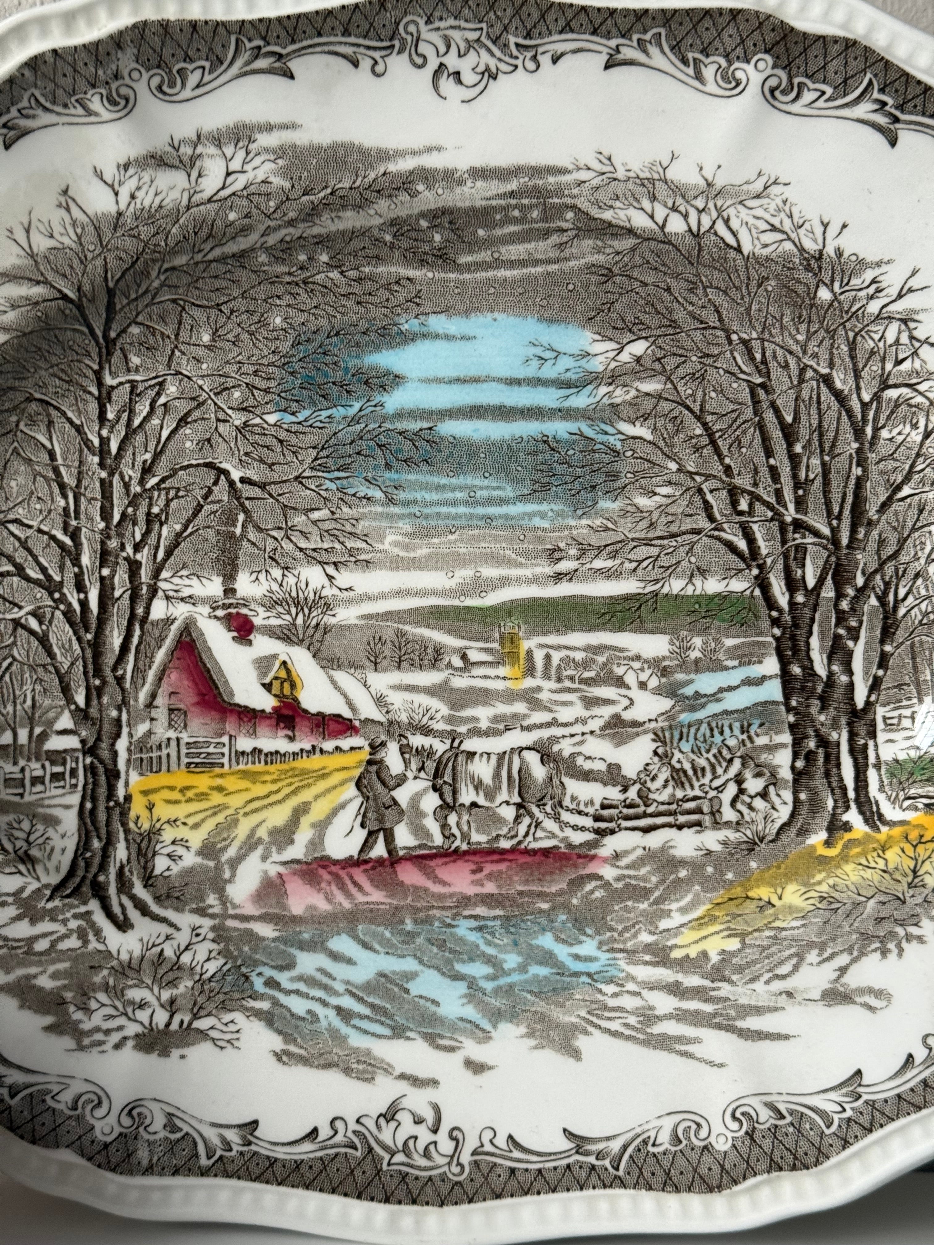 Vintage Shakespeare's Sonnetten schaal, “Anne Hathaway's Cottage” merk: Enoch Wedgwood