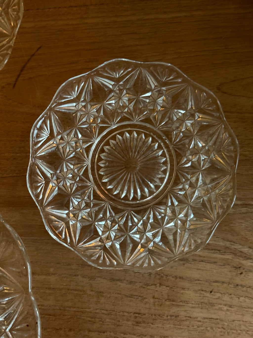 Glazen gebaksset 7 delig