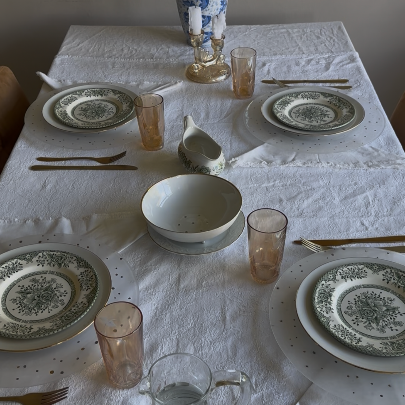 Gouden Glitter onderborden (4st)