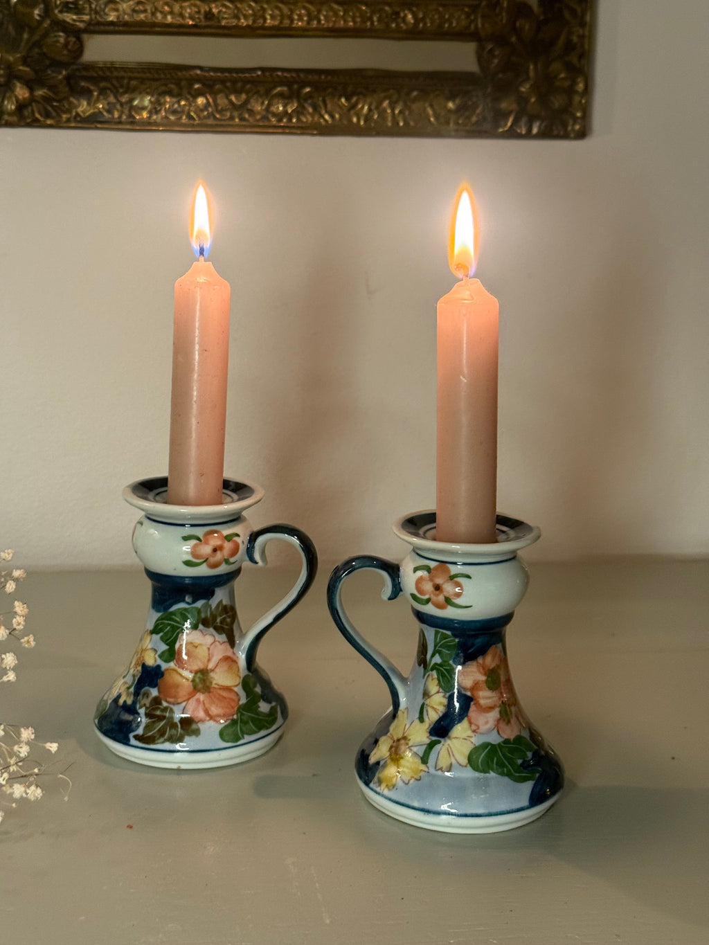 Vintage kandelaar set