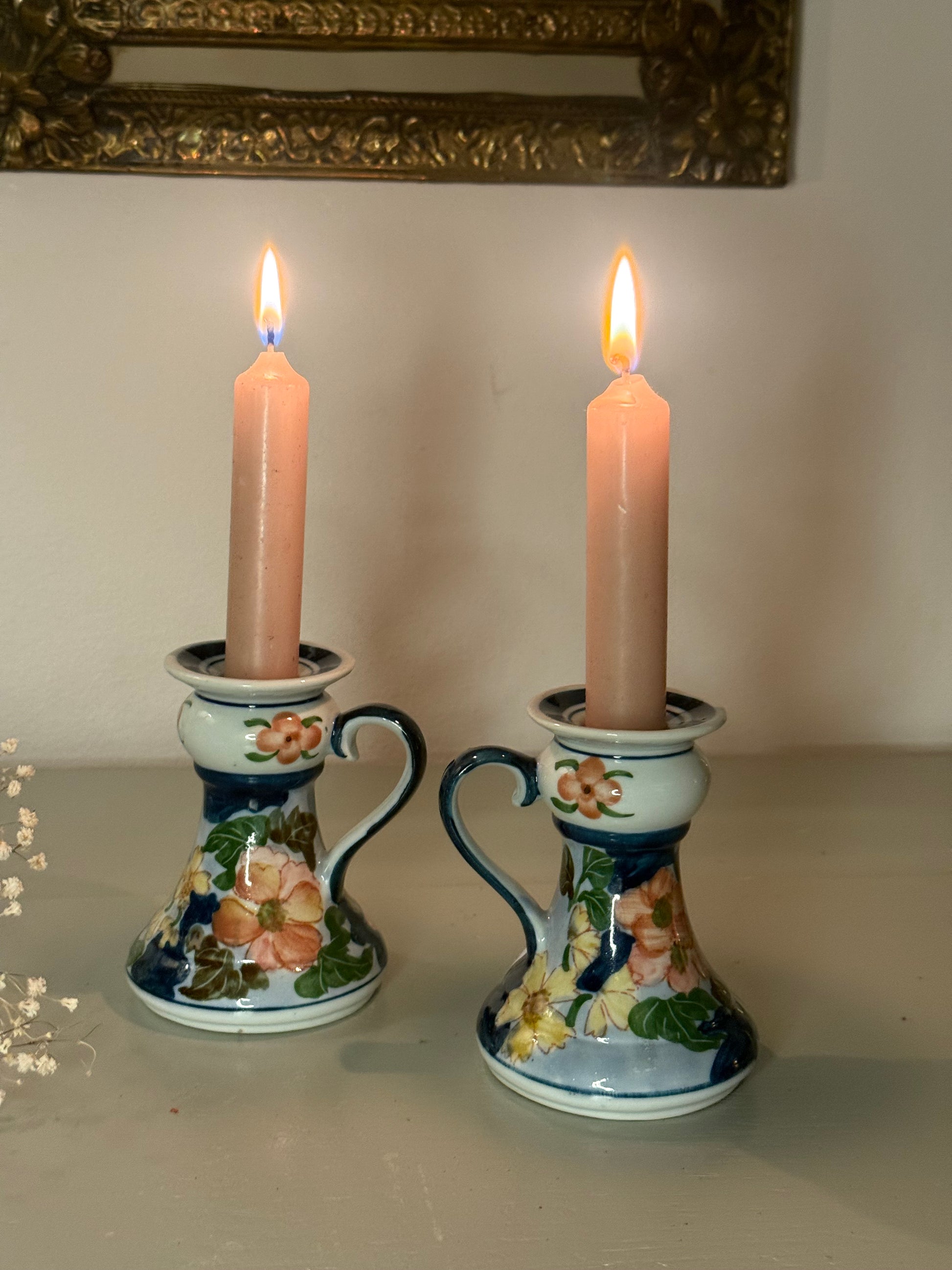 Vintage kandelaar set