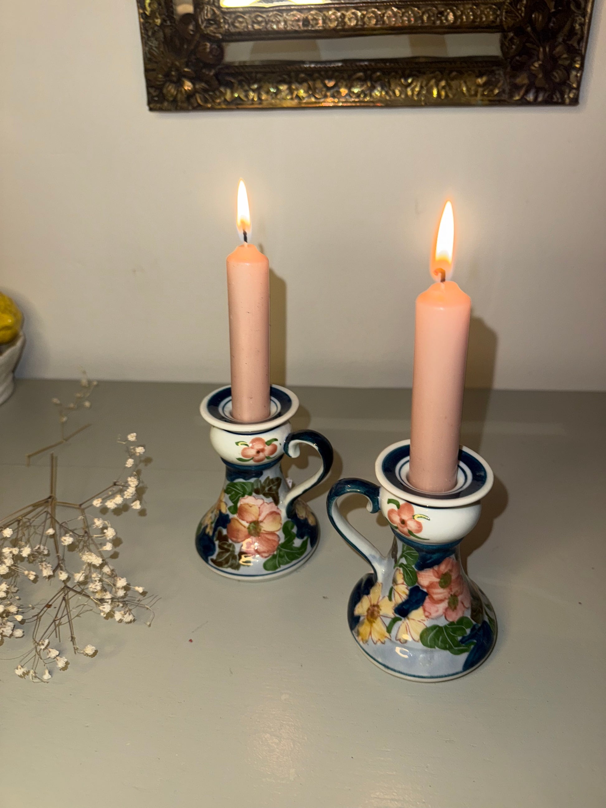 Vintage kandelaar set