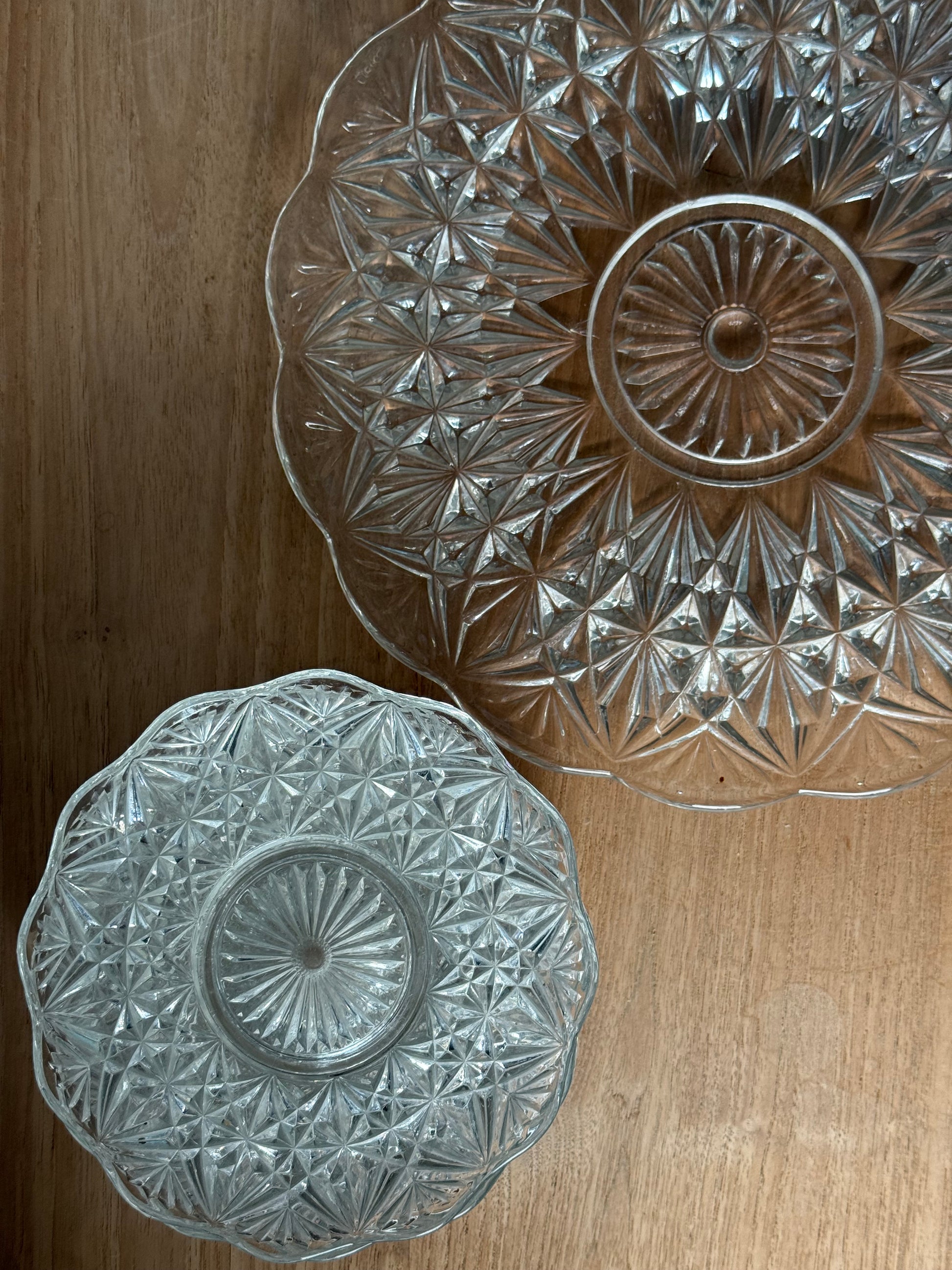 Glazen gebaksset 7 delig