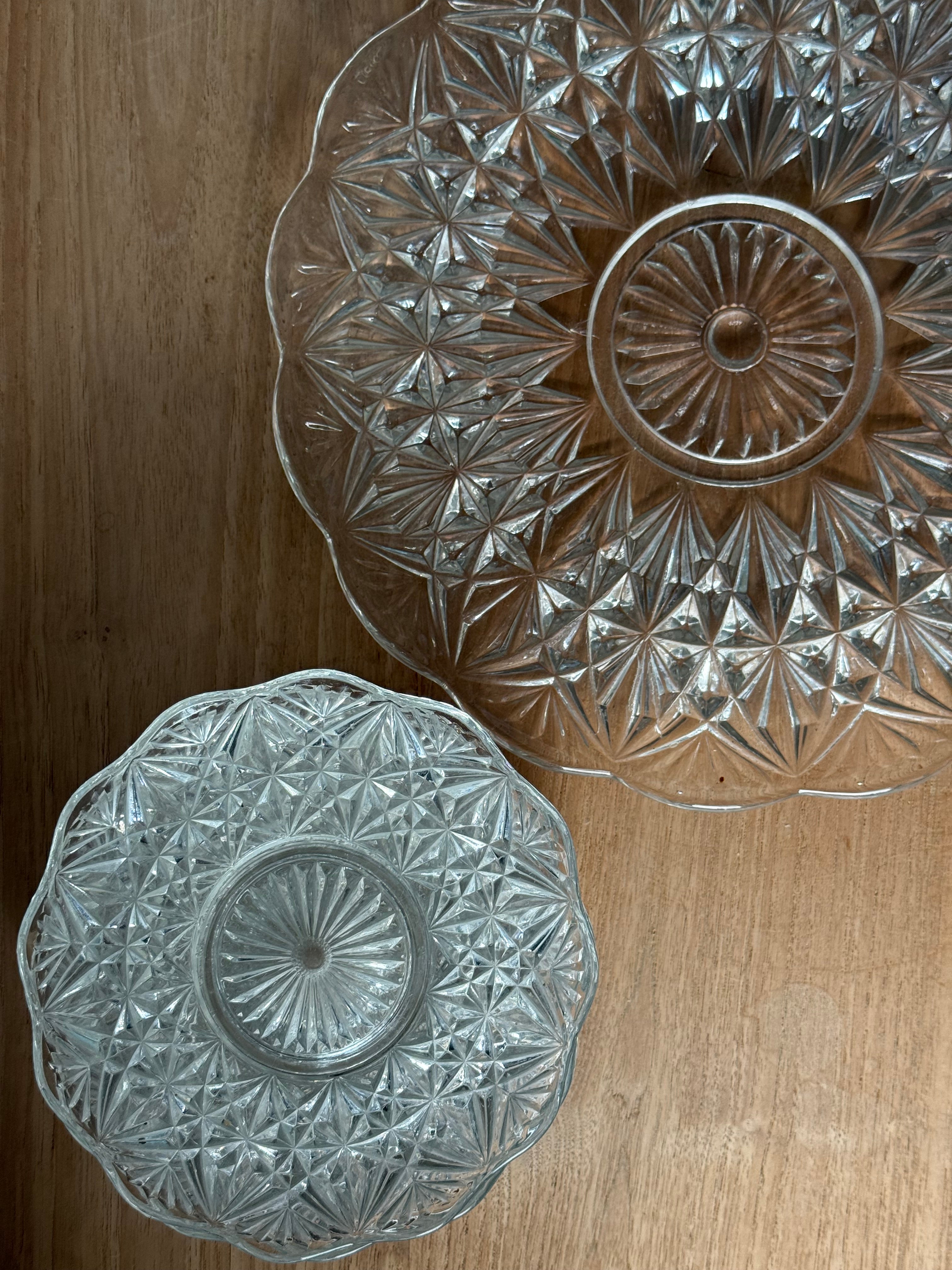 Glazen gebaksset 7 delig