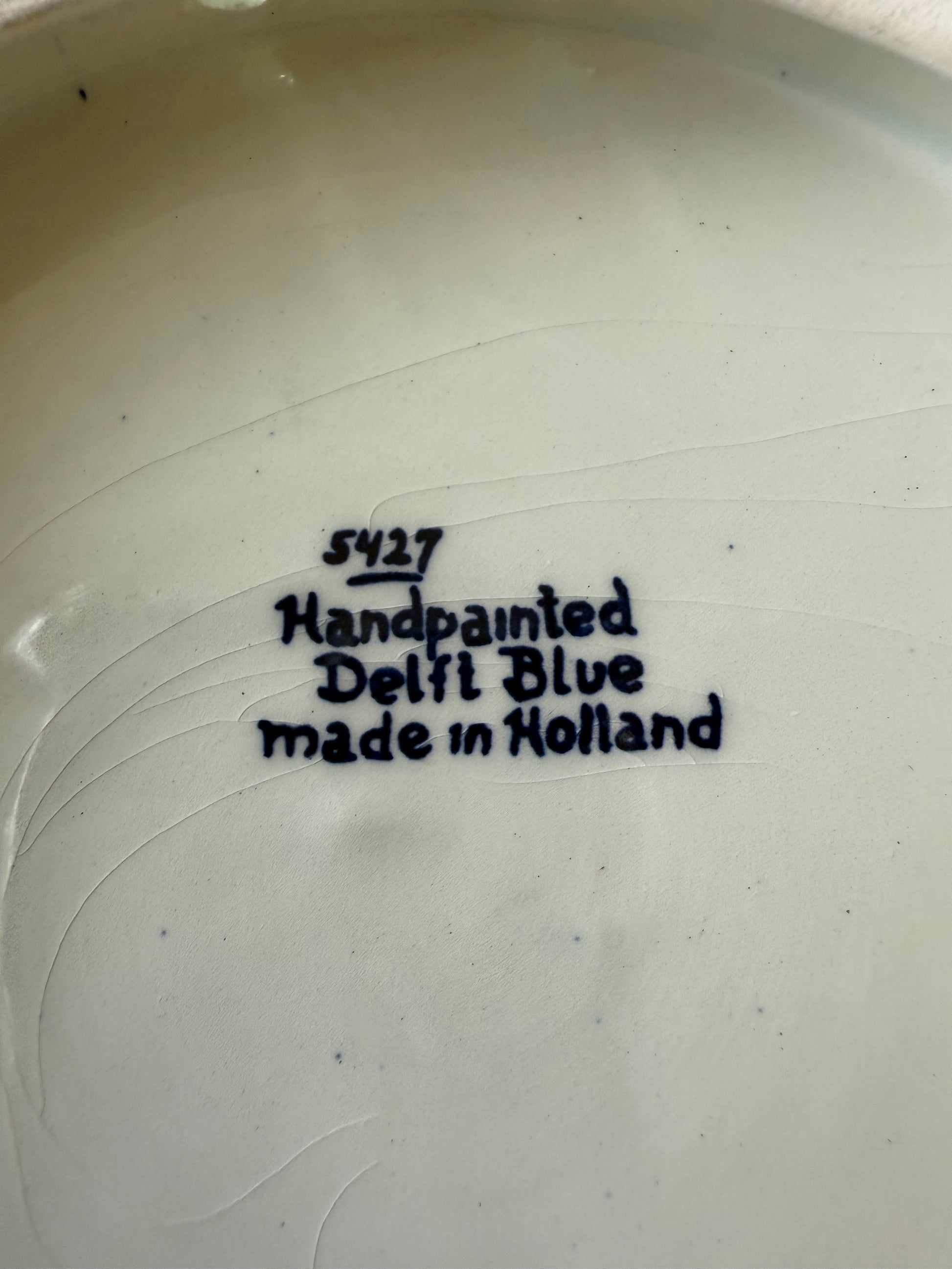 delfst blauw decoratie bord