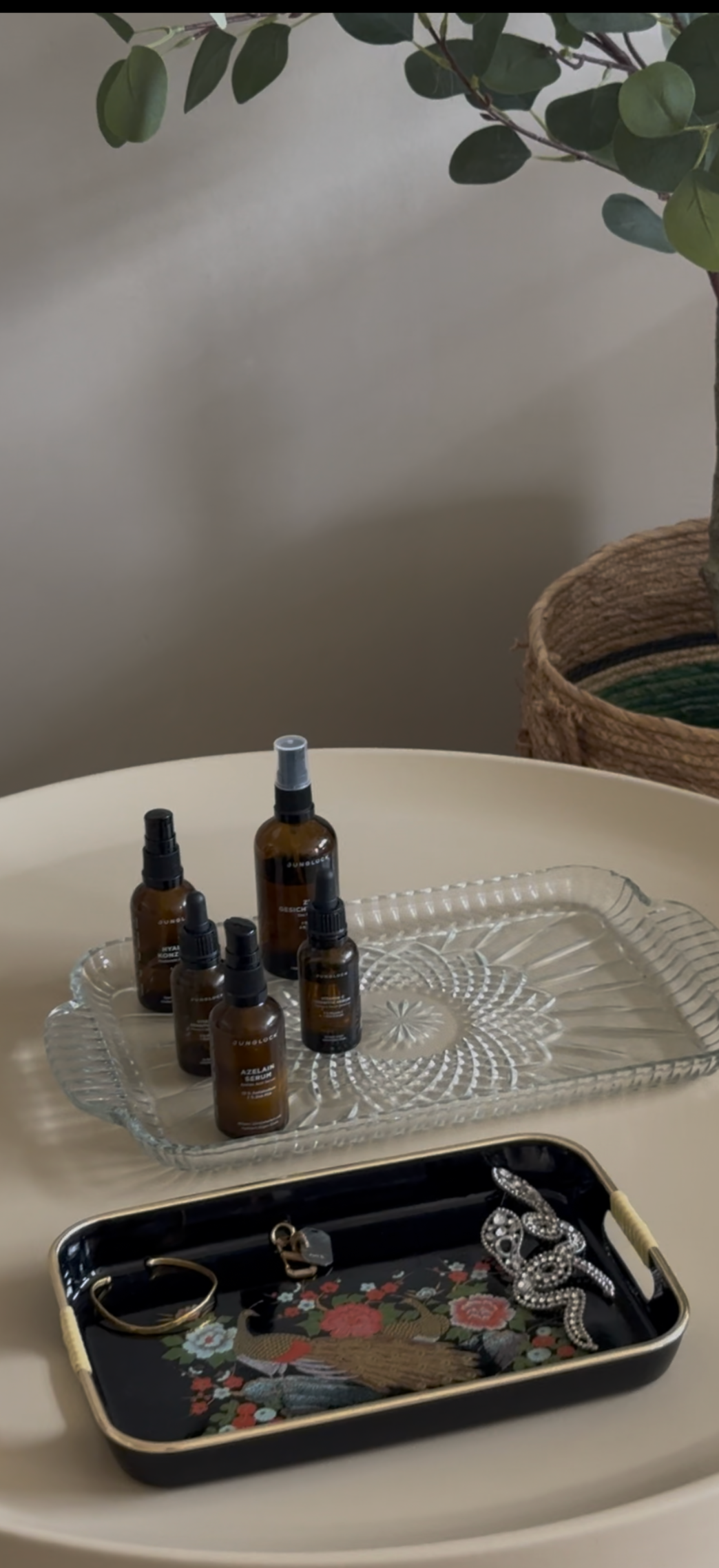 glazen dienblad groot