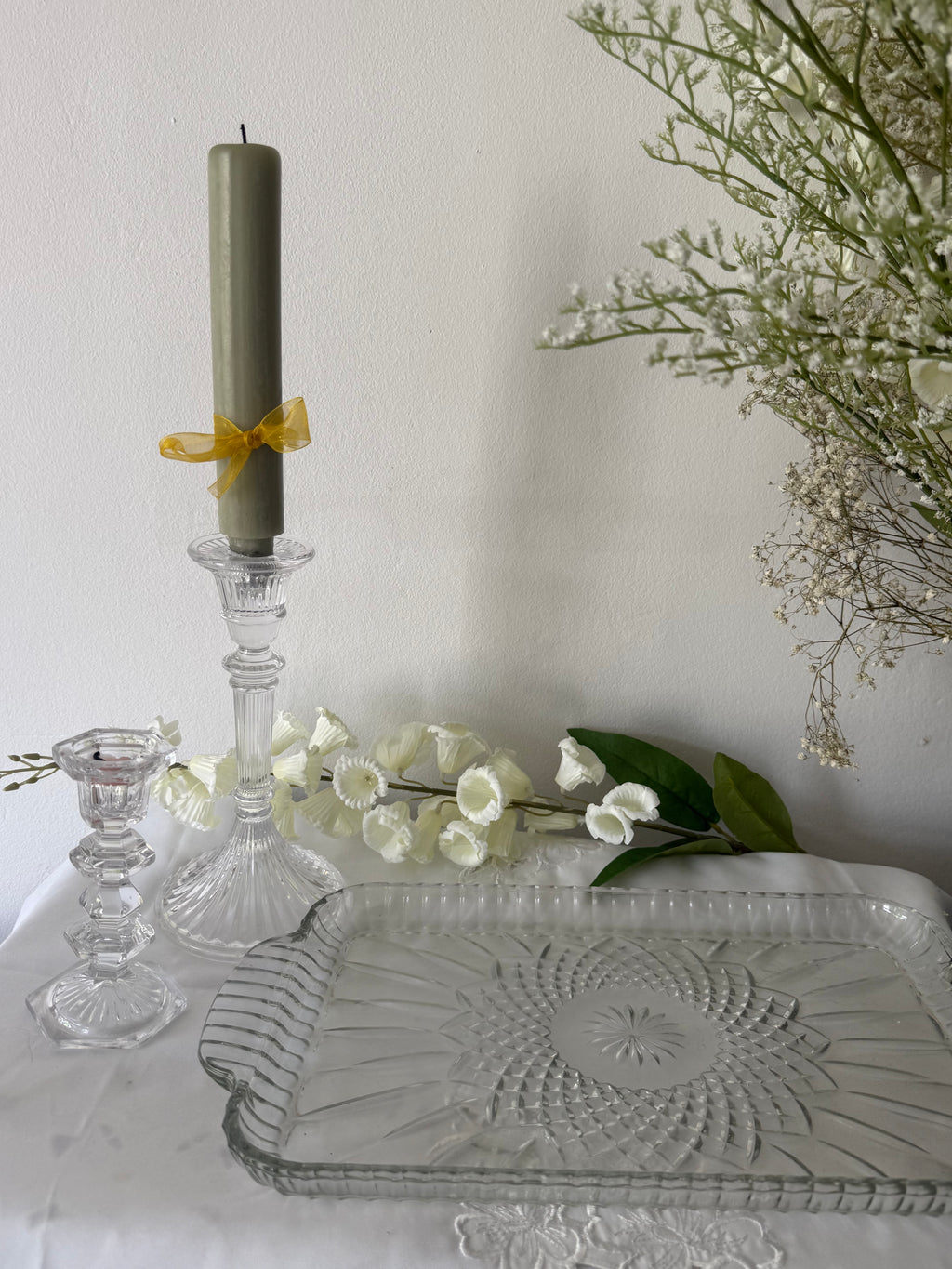 glazen dienblad groot