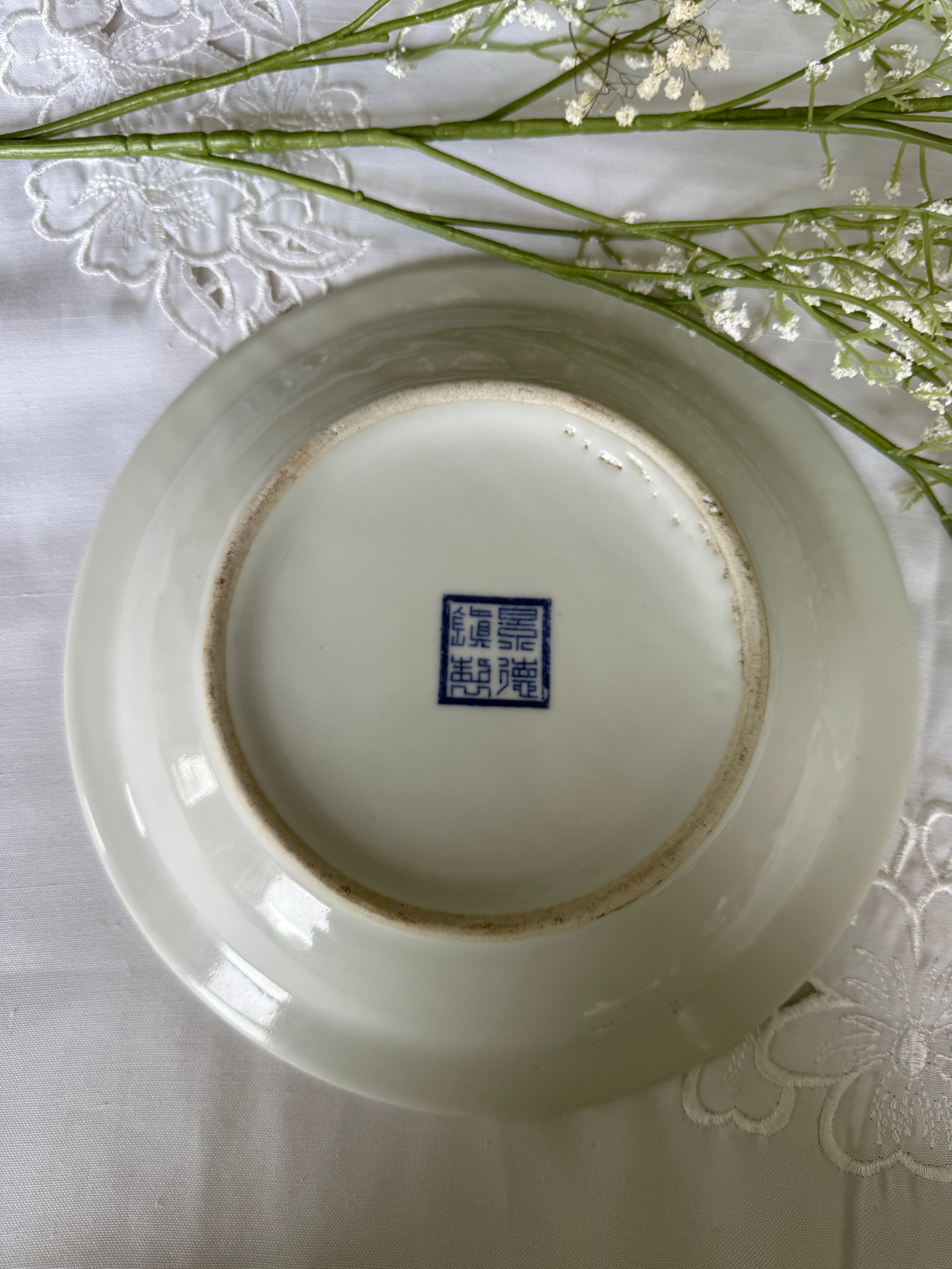 bloemen bord china (massief)