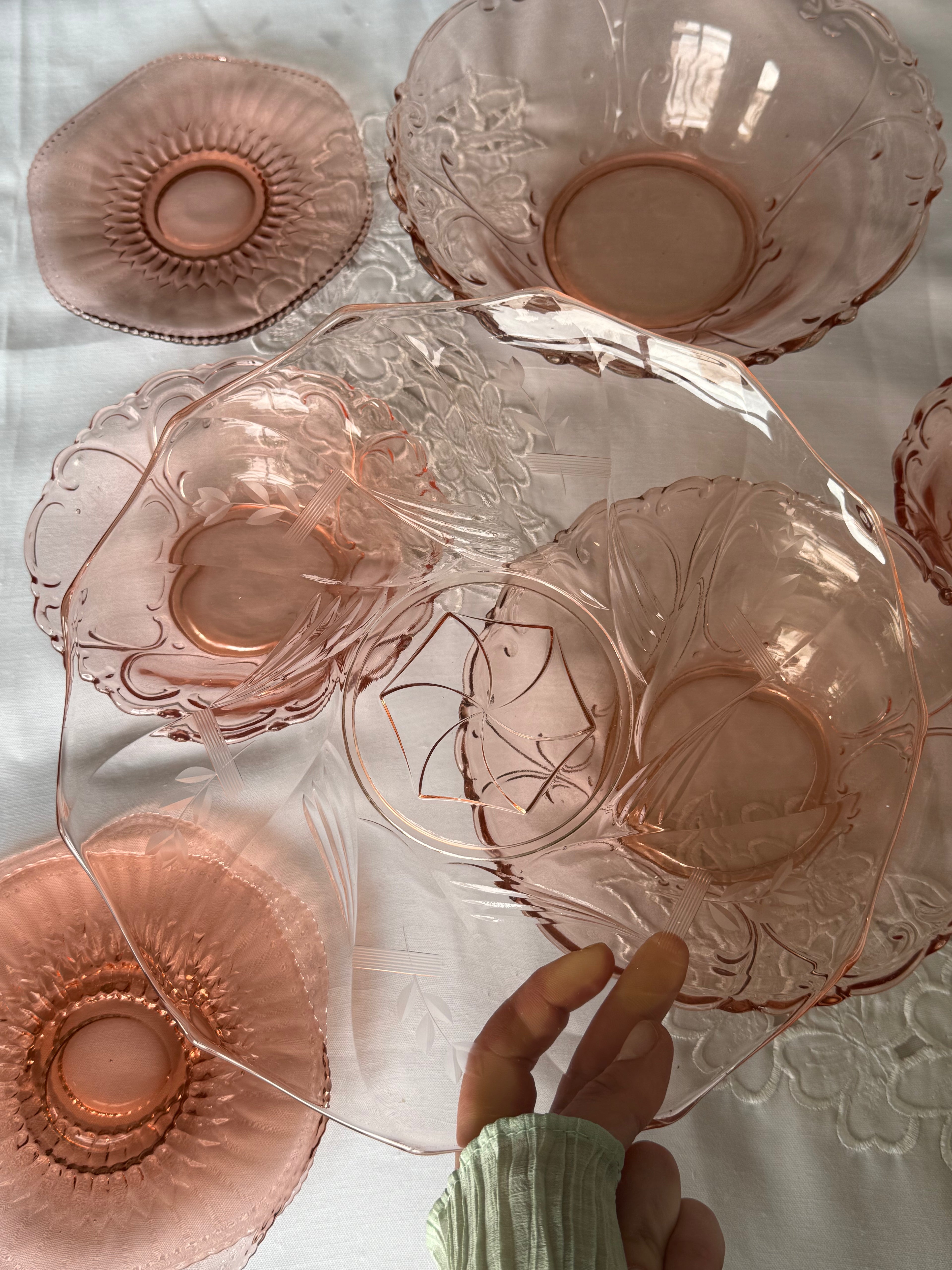 romantisch roze schaaltjes 4st.