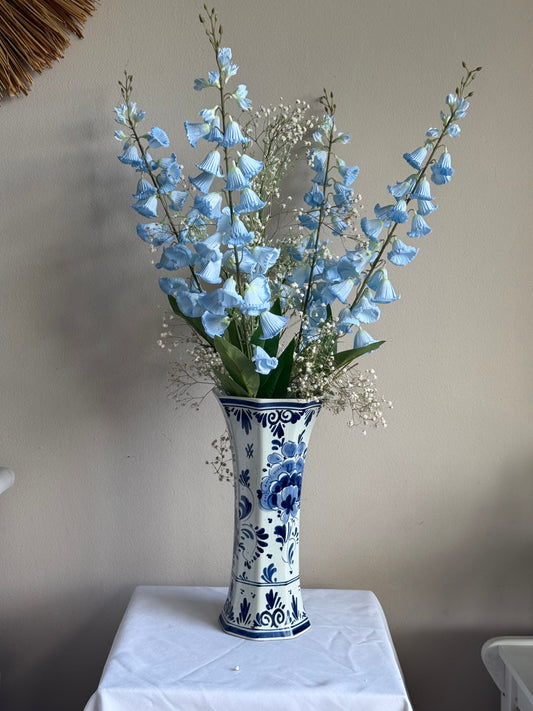 Delfts blauwe vaas handgeverfd