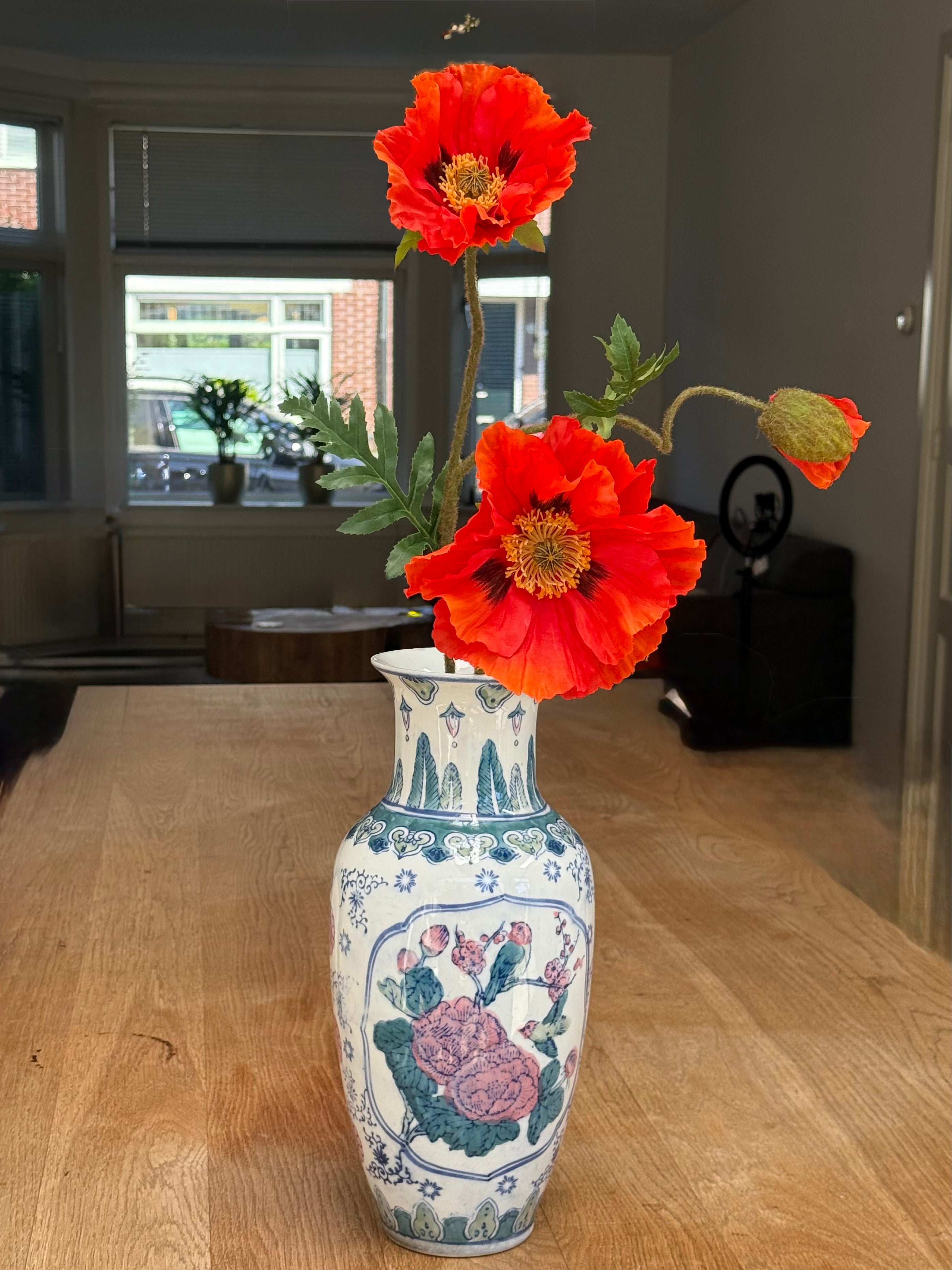 chinese vogel vaas (groot)