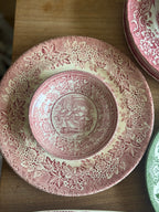 groot bord & kommetje oud roze