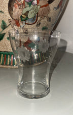 drink glazen gegraveerde bloemen (4st)