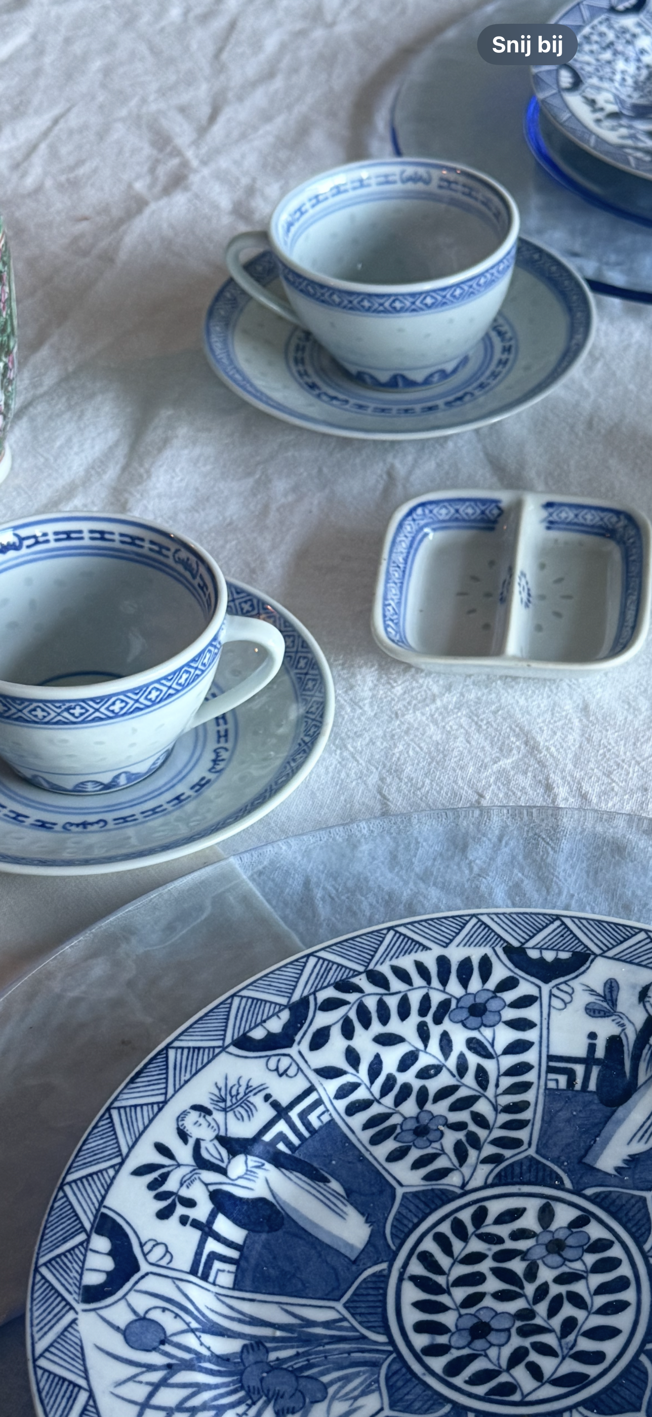 porseleinen koffie kopjes uit china met rijstpatroon