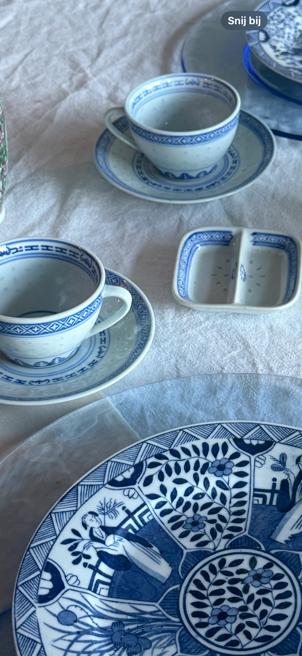 porseleinen koffie kopjes uit china met rijstpatroon