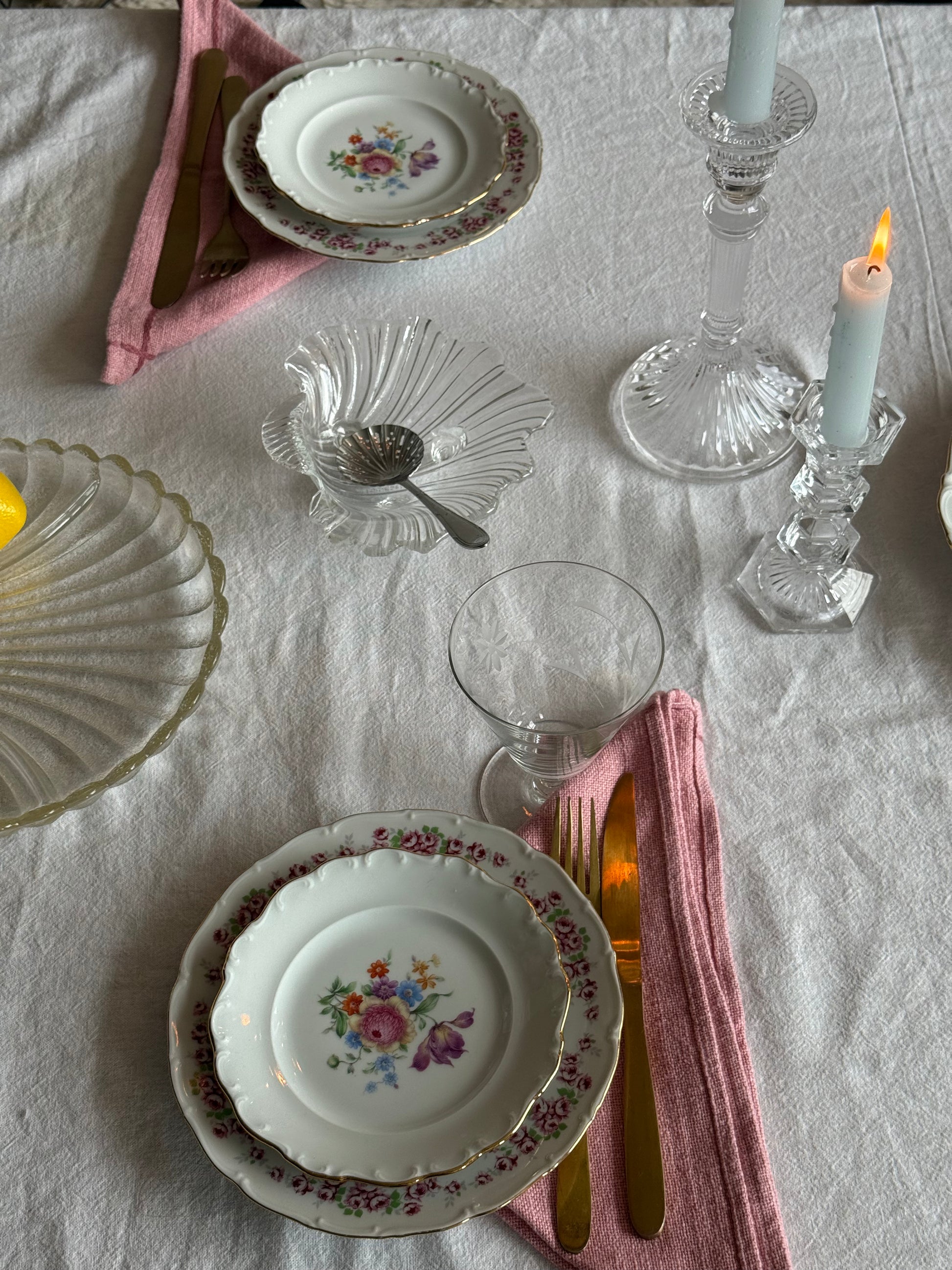 Rooskleurige ontbijtborden (4st)