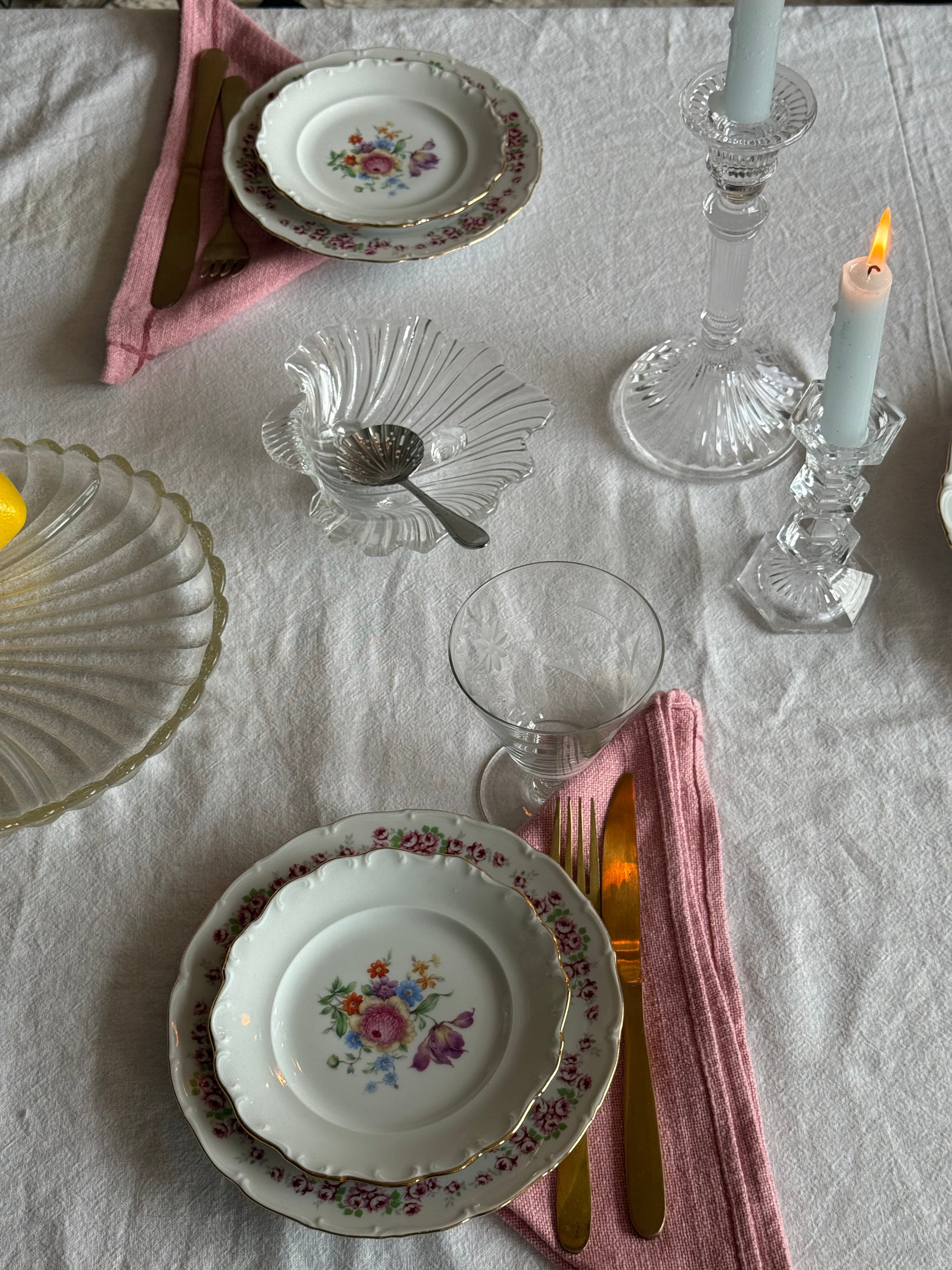 Rooskleurige ontbijtborden (4st)