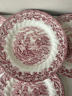 roze ontbijtbordjes 4st. van myotts staffordshire