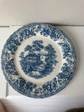 Groot bord Tonquin by Myott. blauw