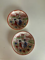 2 Japanse borden goud (incl. 2 mini bordjes)