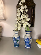 2 chineze vazen blauw/roze