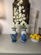 2 chineze vazen blauw/roze