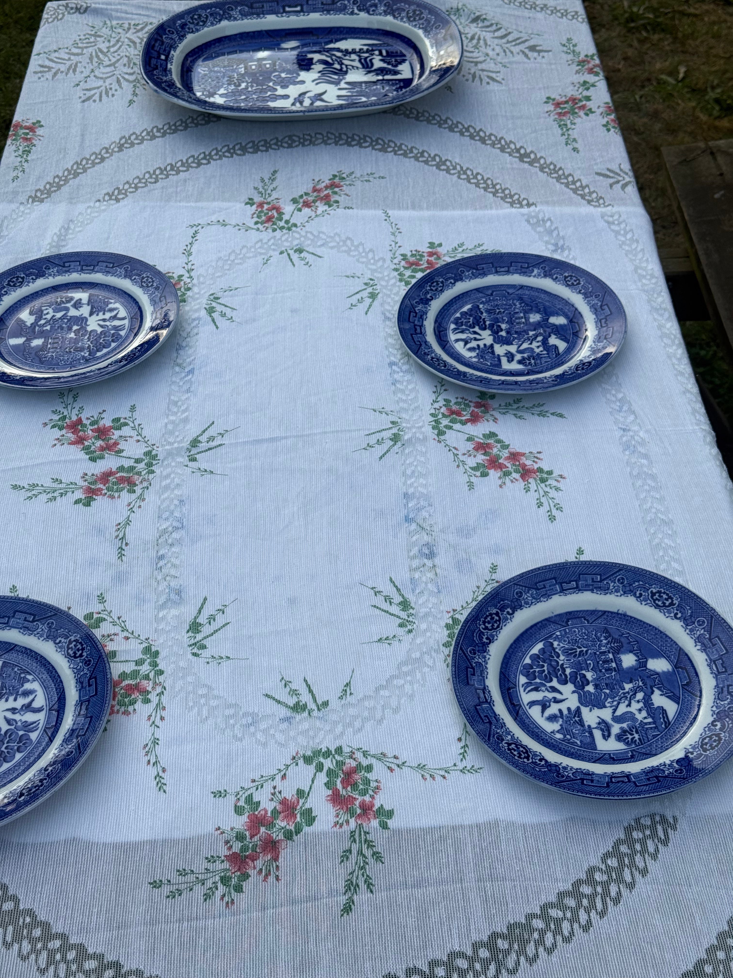 4st. borden 'blue willow' patroon Baker & Co.