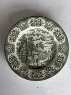 Old inns series borden in groen (4st.) Ironstone England. 16 cm.
