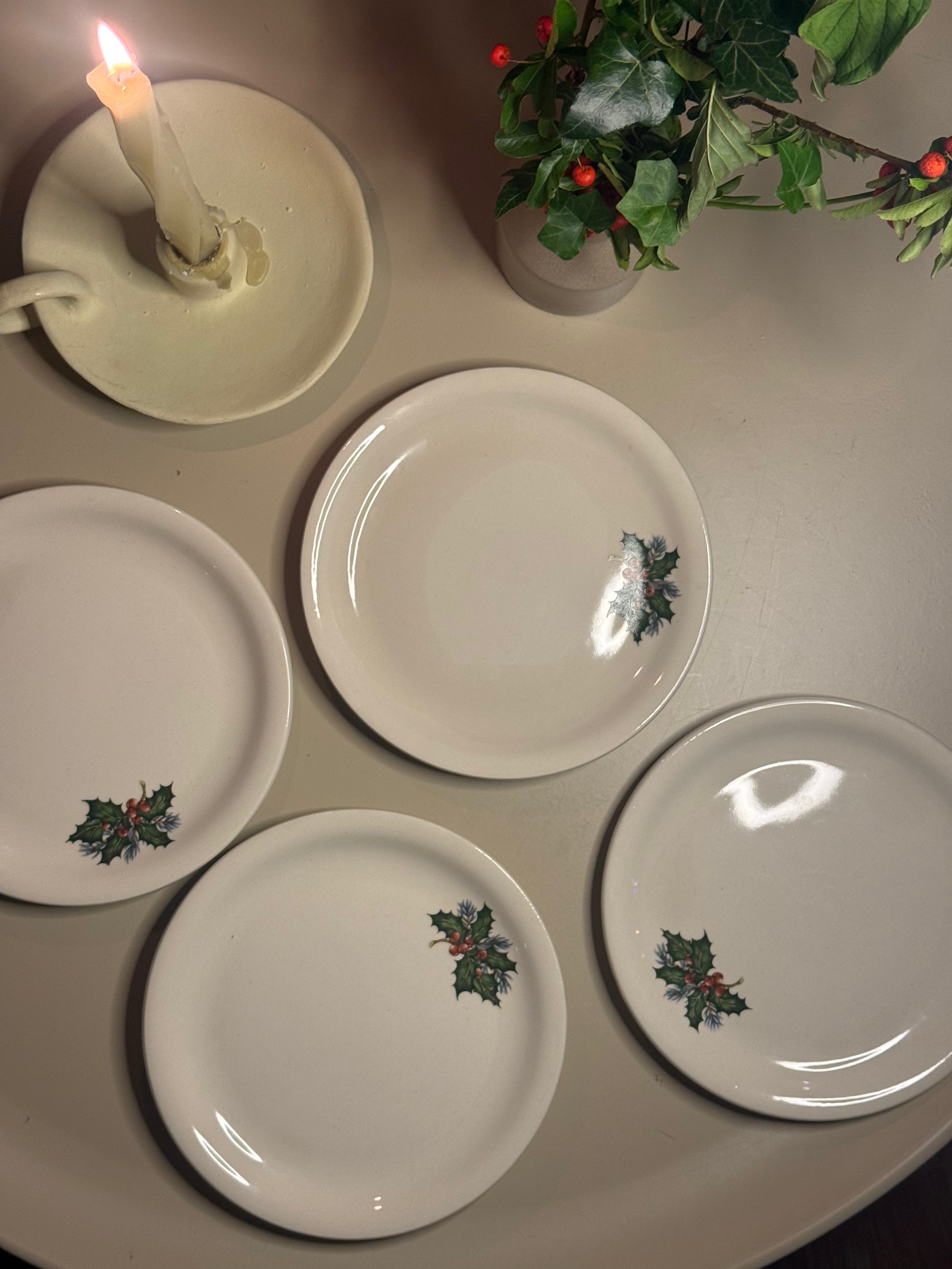 kerst borden besjes 4st.